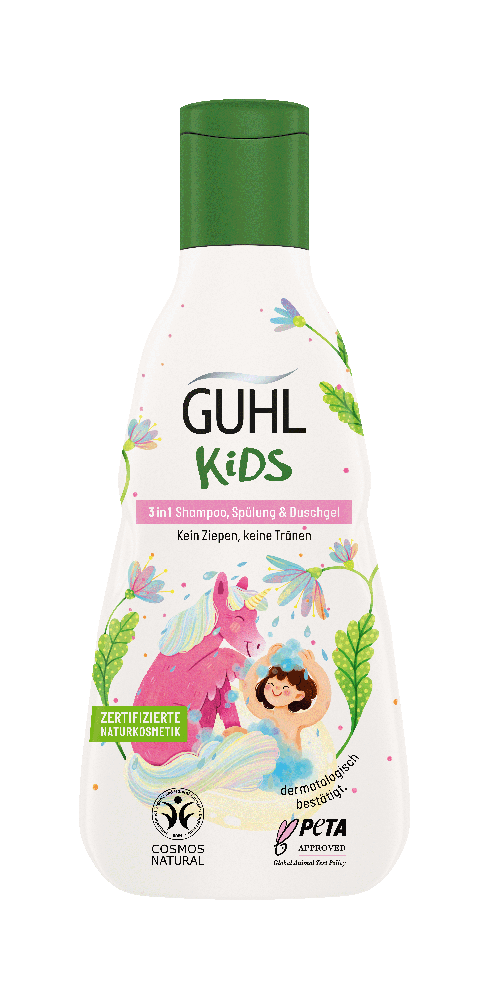 Guhl – Kids 3in1 Shampoo, Spülung, Duschgel Mandelmilch 250ml