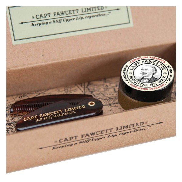 Image of Capt. Fawcett Care - Expedition Strength Moustache Wax & Folding Pocket Moust...