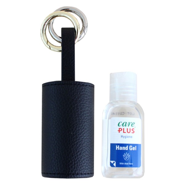 Image of CARRY & CO. - Handcare Leather Case with Gold and Silver Key Ring Black