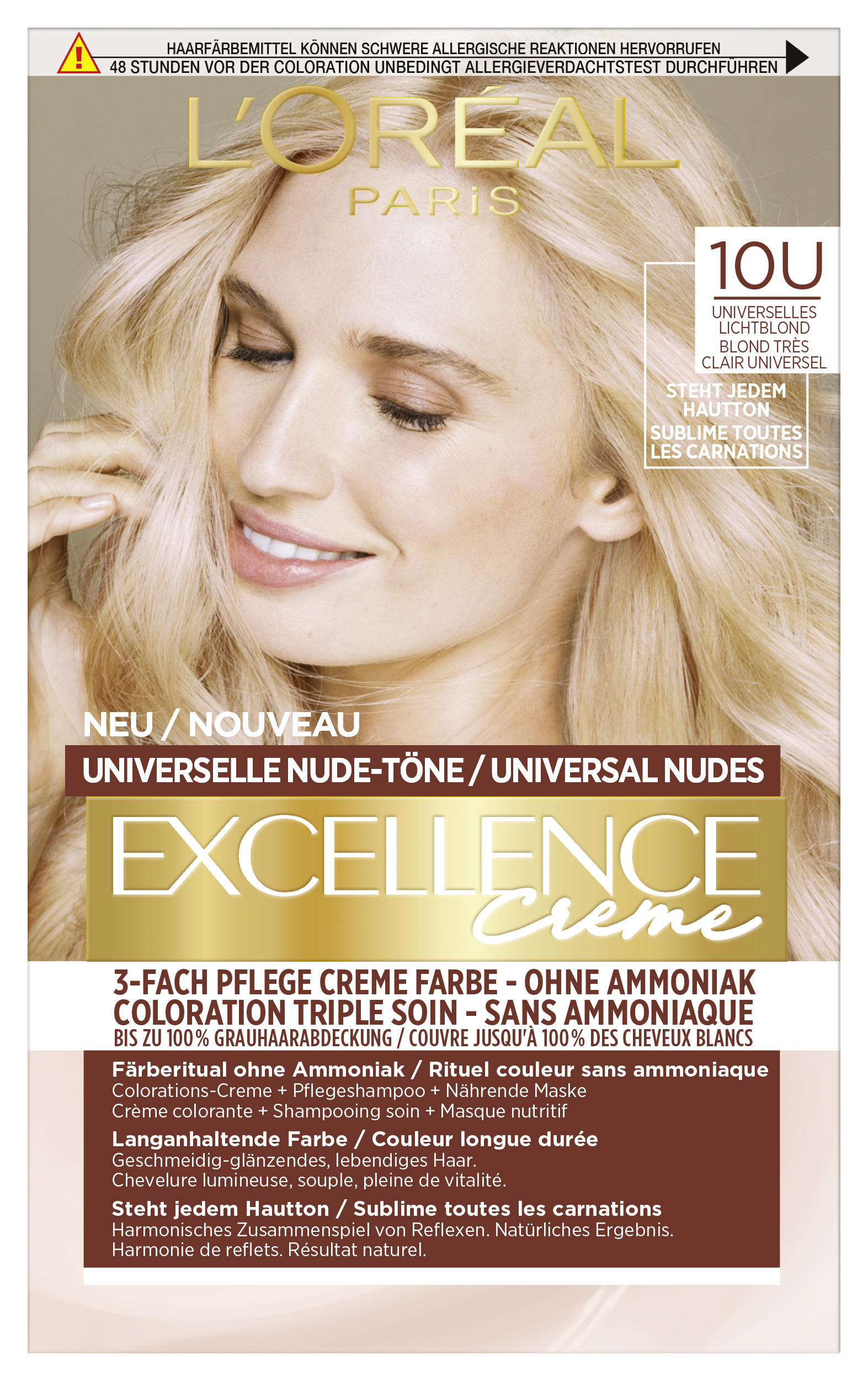 L’oréal Paris Loréal Excellence Color – Universale Nude-Töne 10u Lichtblond 1x