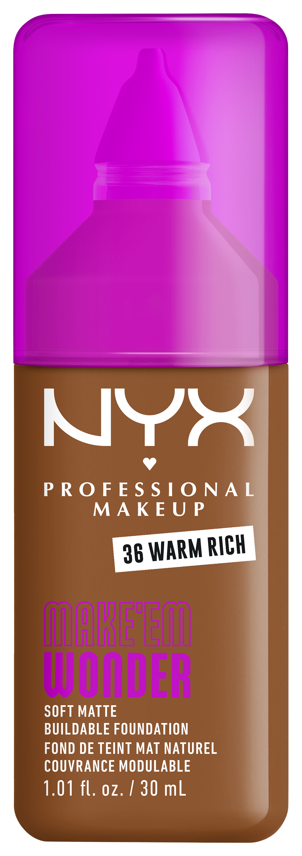 Nyx Professional Makeup Make 'em Wonder - Foundation 36 Warm Rich 30ml