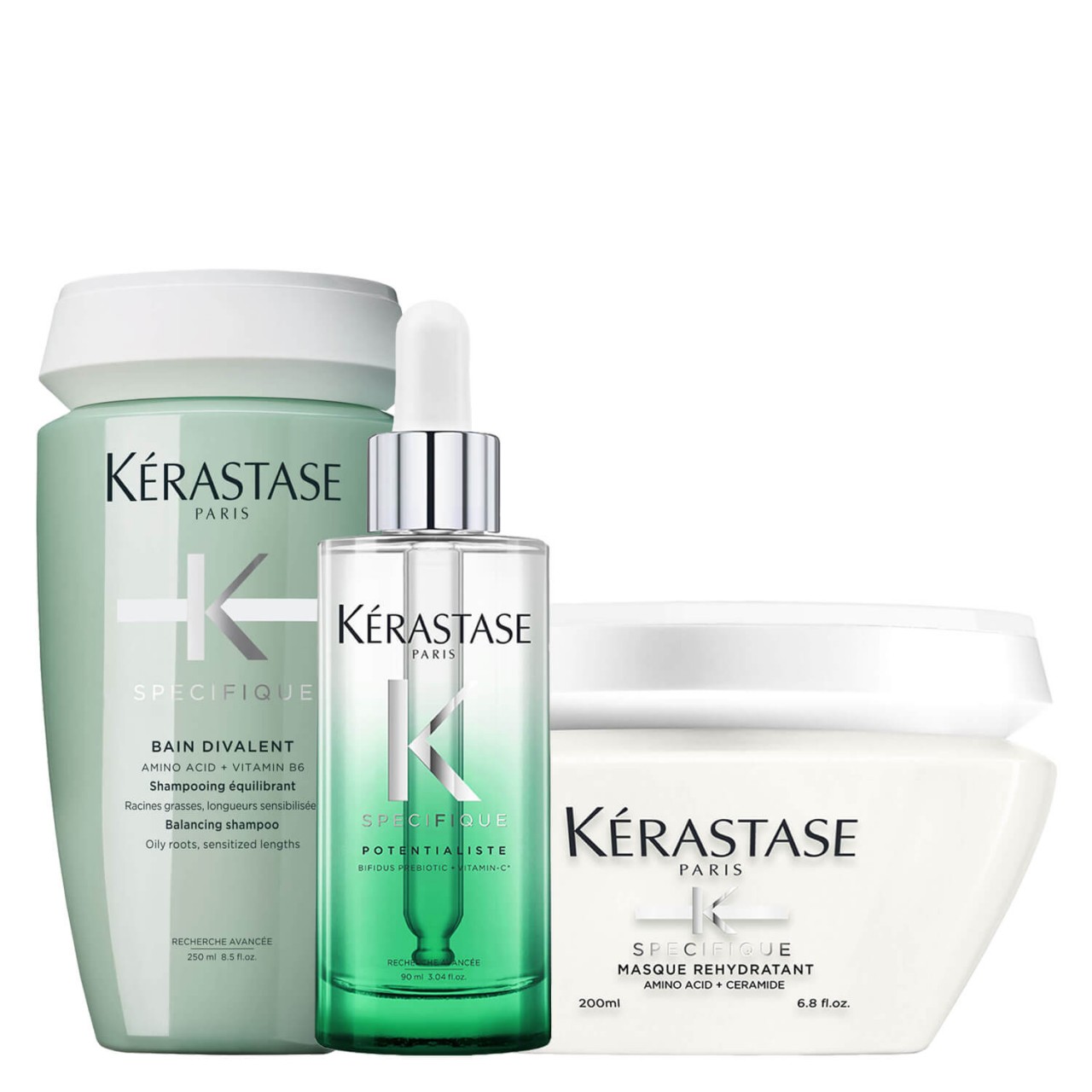 Spécifique - Bain Divalent + Masque Rehydratant + Potentialiste Serum