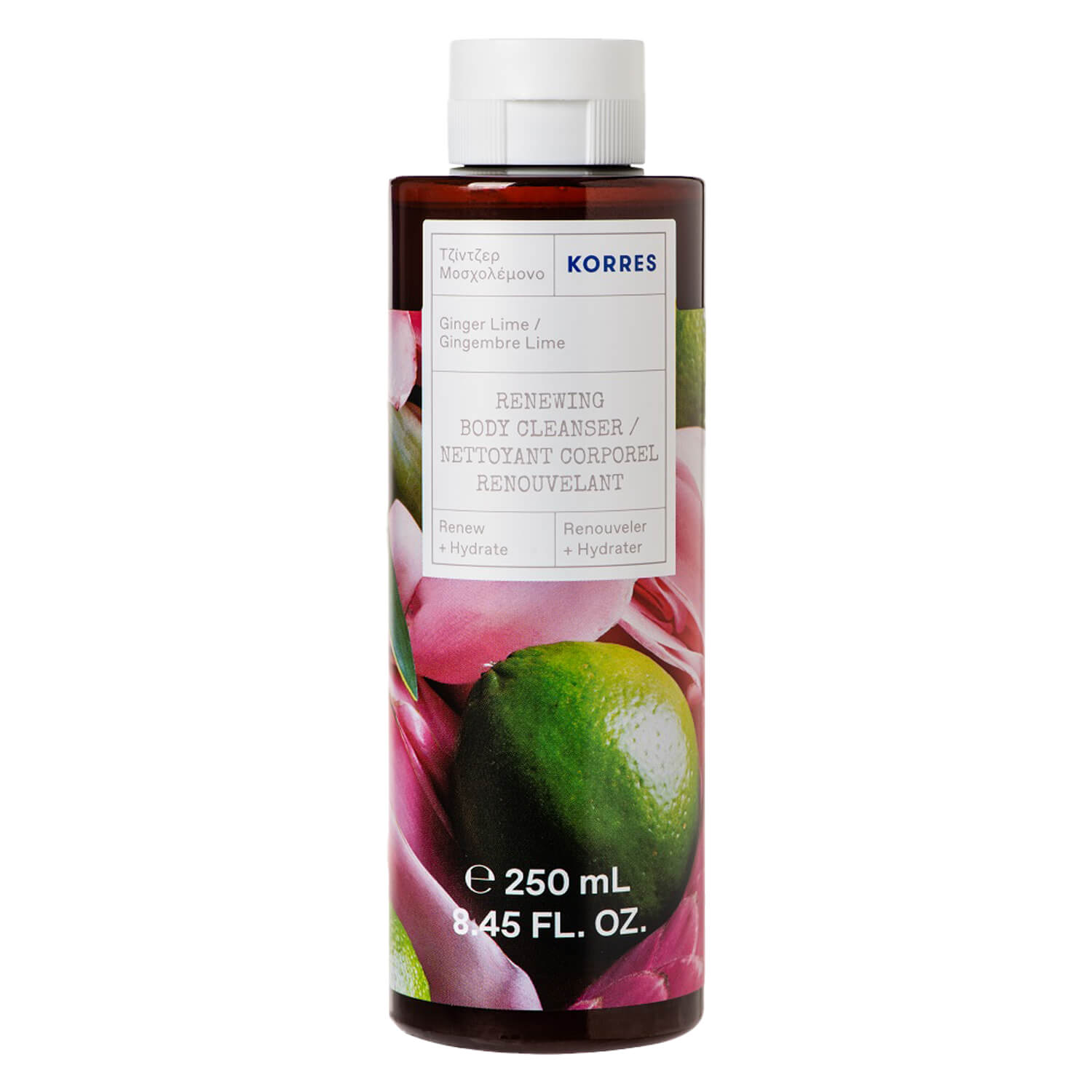 Korres Care – Ginger Lime Renewing Body Cleanser 250ml