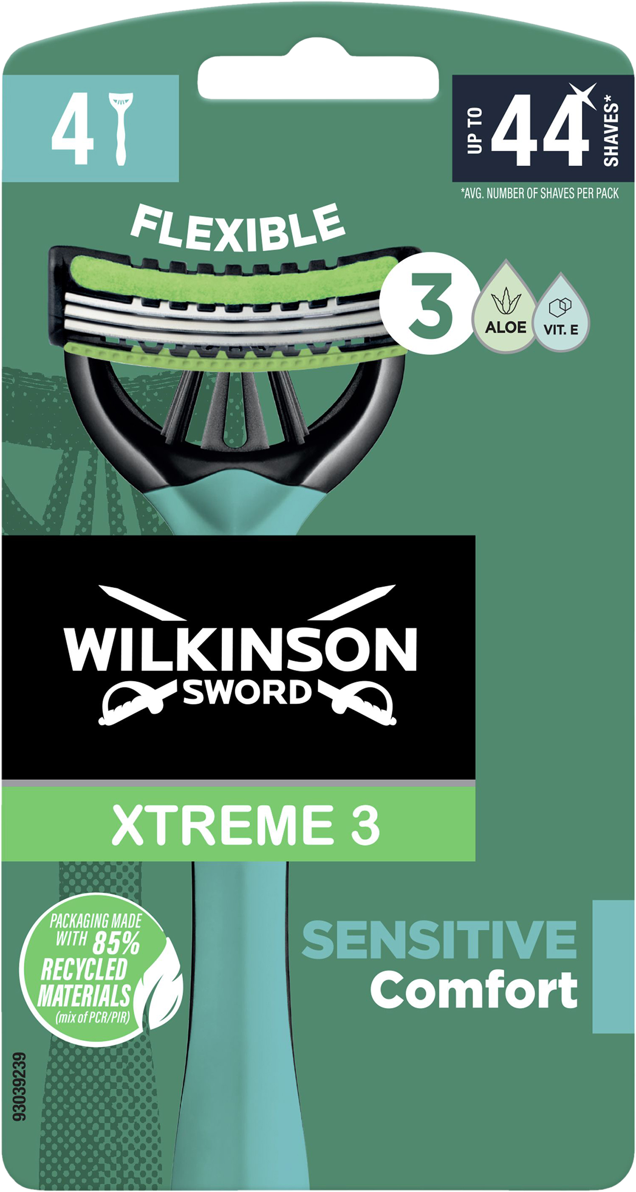Wilkinson Xtreme - Einwegrasierer Sword Xtreme3 Sensitive Comfort 4x
