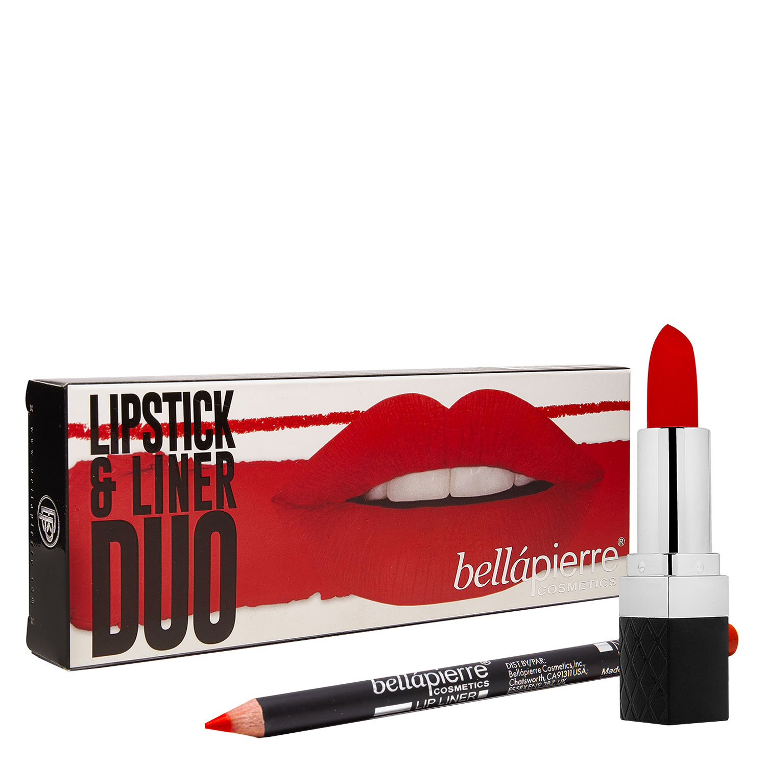 Bellapierre Kits – Lipstick & Liner Duo Fire Red 1x