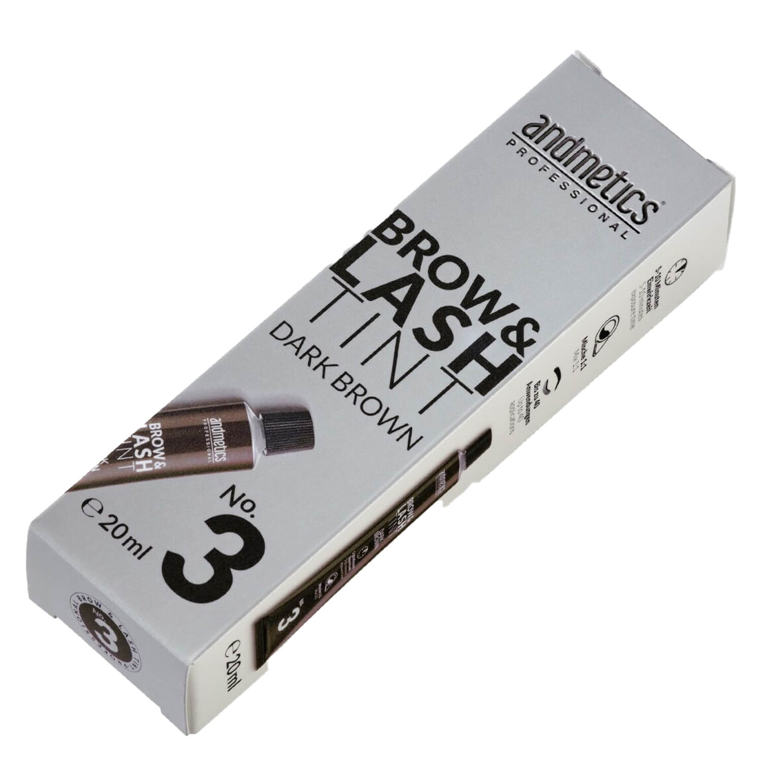 Andmetics Professional - Augenbrauen- & Wimpernfarbe Dunkelbraun 20ml