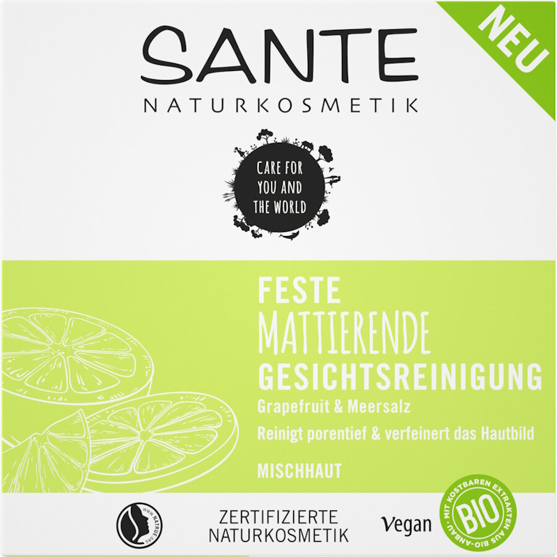 Sante - Feste Gesichtsreinigung Mattierend 60g