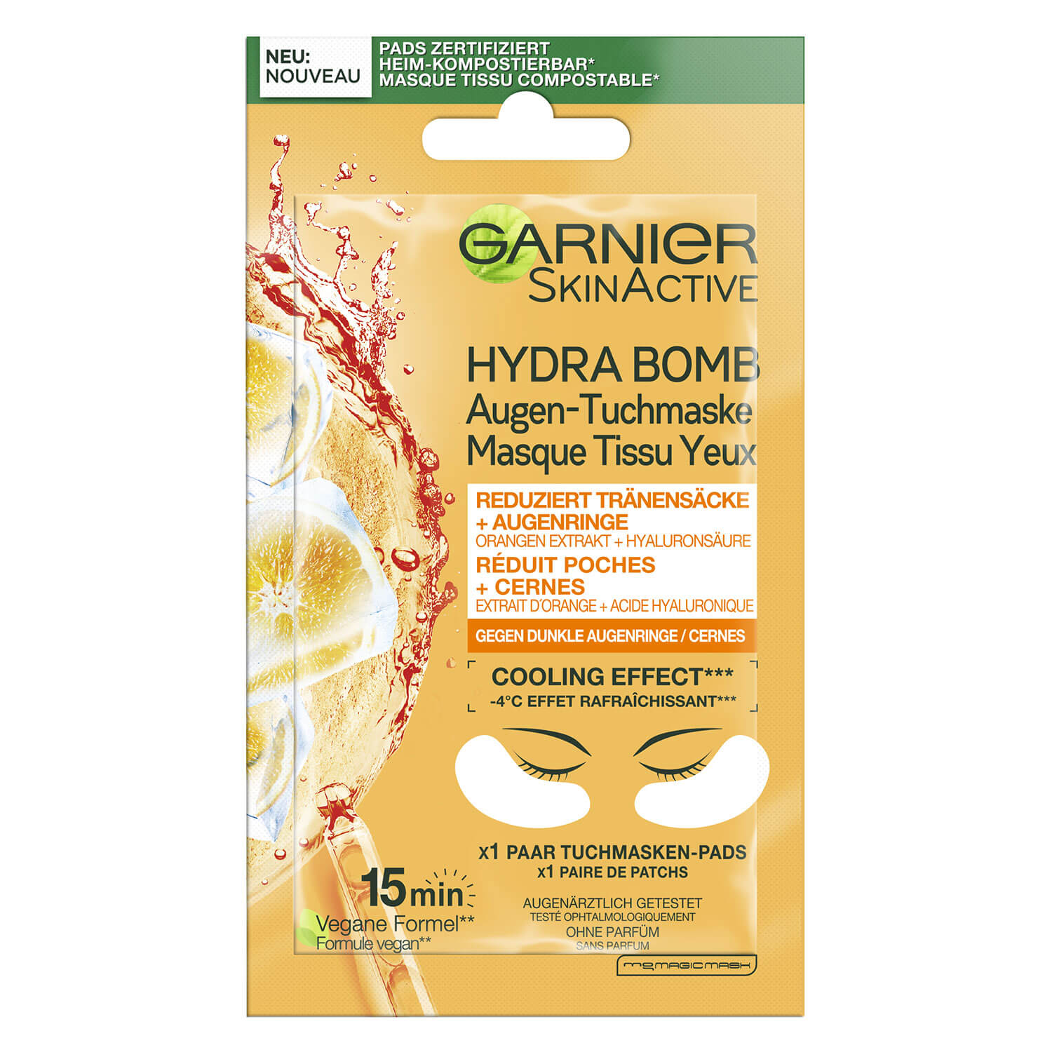 Garnier Skinactive Face – Hydra Bomb Augen-Tuchmaske 1x