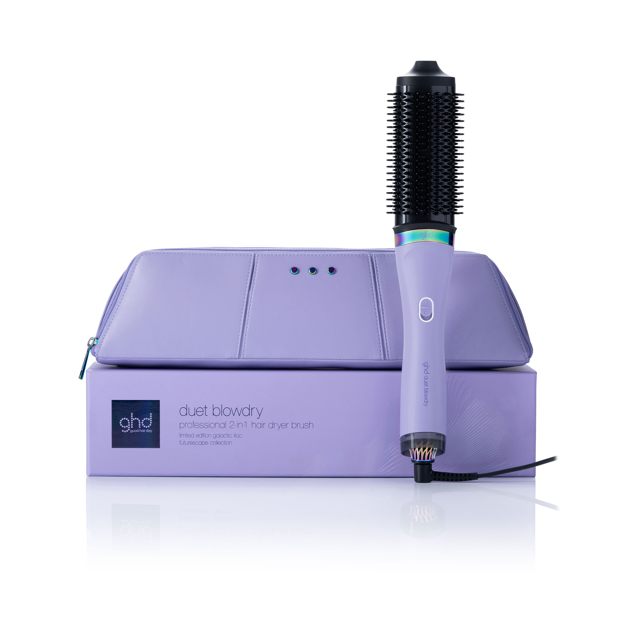 Ghd Futurescape Collection - Duet Blowdry™ Hair Dryer Brush Galactic Lilac 1x