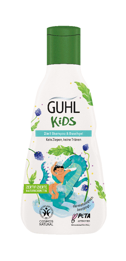 Guhl - Kids 2in1 Shampoo, Duschgel Brombeerextrakt 250ml