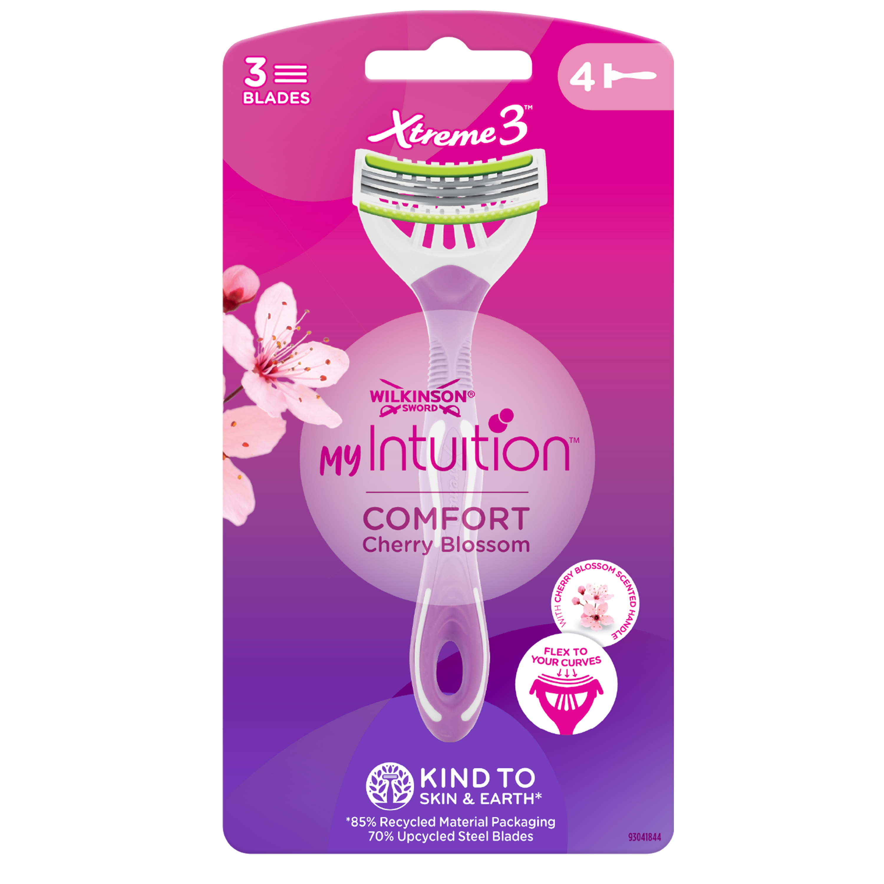 Wilkinson Myintuition – 3 Comfort Cherry Blossom 4 Stk. 4x