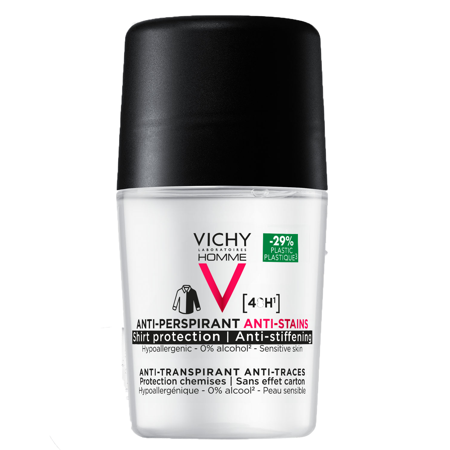 Vichy Homme - Deodorant Anti-Flecken 48h Roll-On 50ml