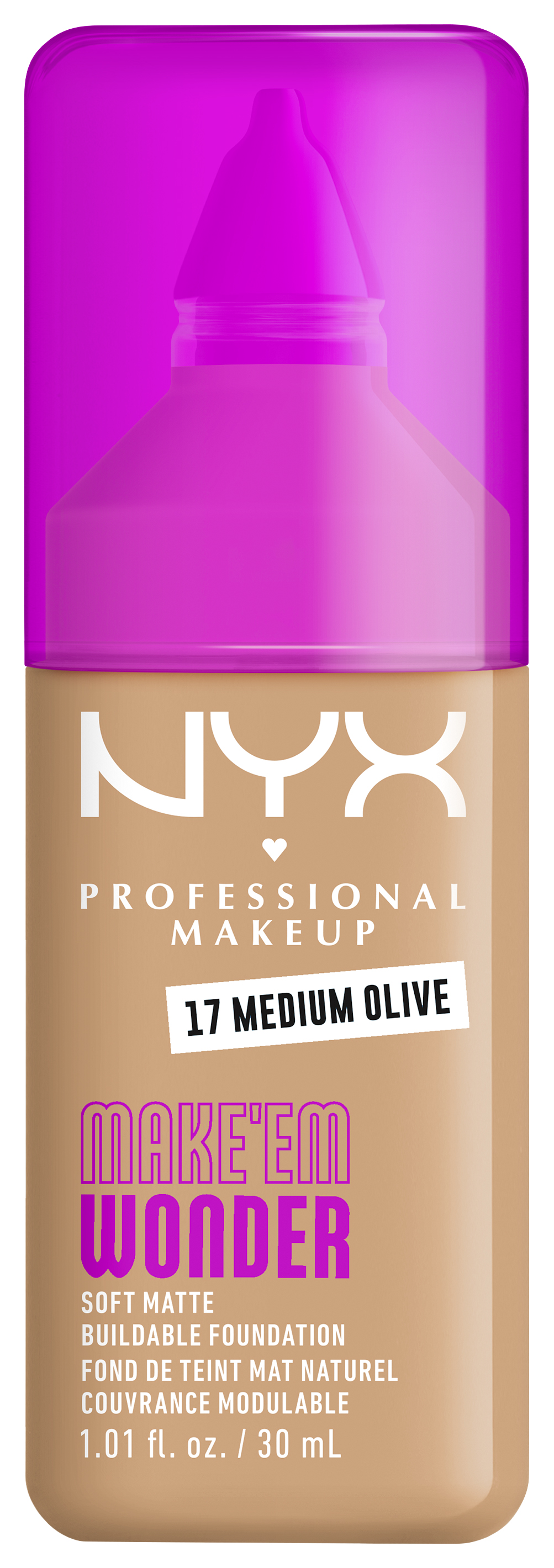 Nyx Professional Makeup Make 'em Wonder - Foundation 17 Medium Olive 30ml