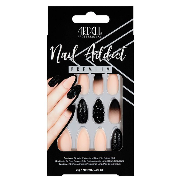 Image of Nail Addict - Nail Addict Black Stud & Pink Ombre