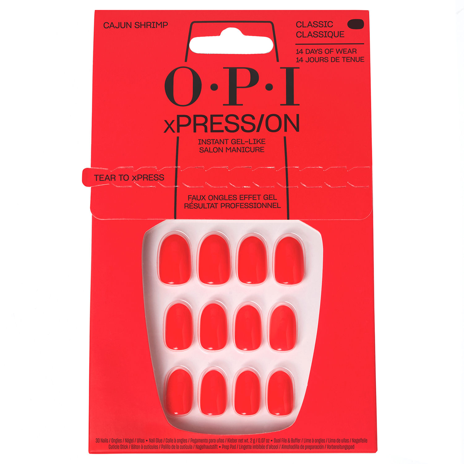 Opi Xpress/On – Cajun Shrimp Press-On Nails 1x