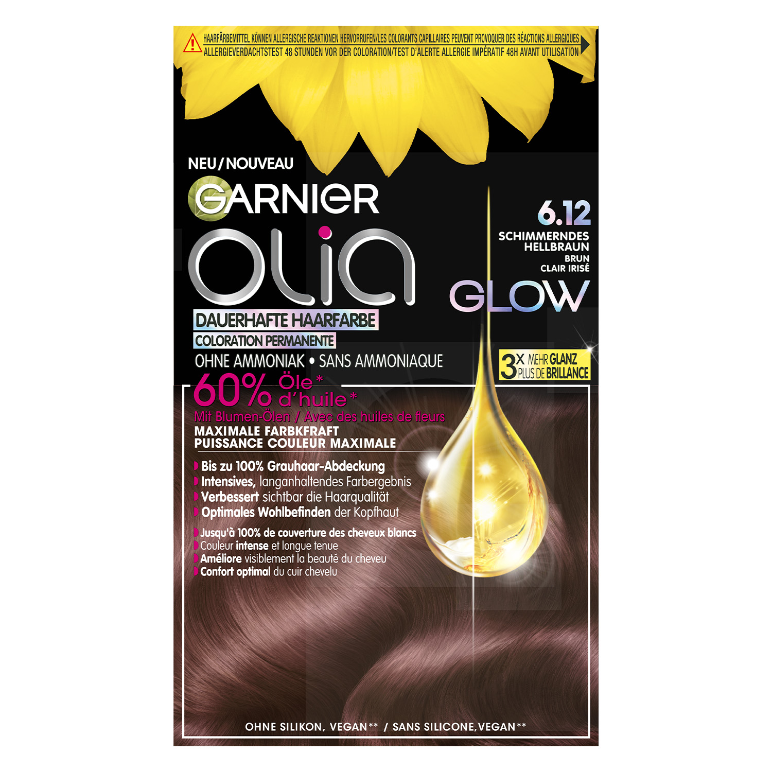Garnier Olia – 6.12 Schimmerndes Hellbraun 1x