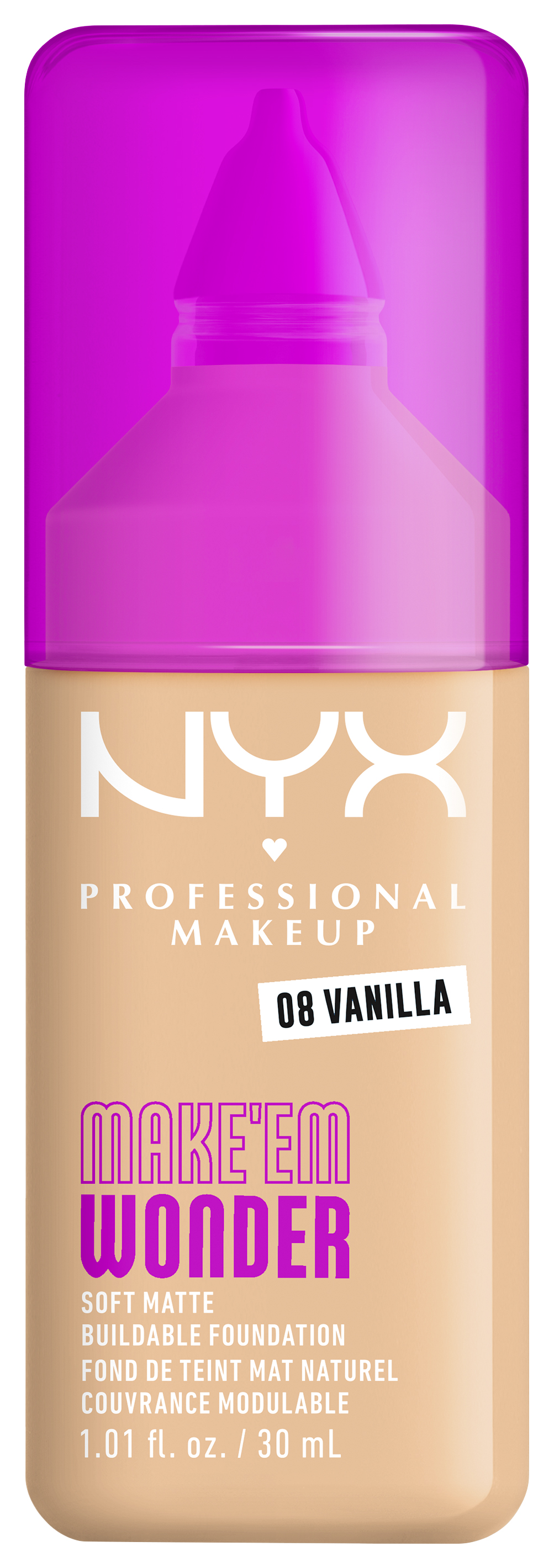 Nyx Professional Makeup Make 'em Wonder - Foundation 08 Vanilla 30ml