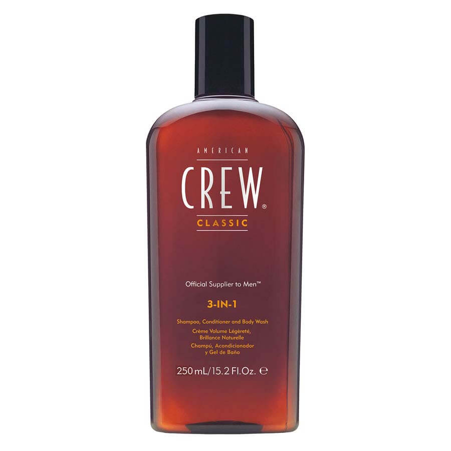 Crew Hair & Body Care – American Crew Classic 3-In-1 Shampoo, Conditioner & Body Wash 250ml