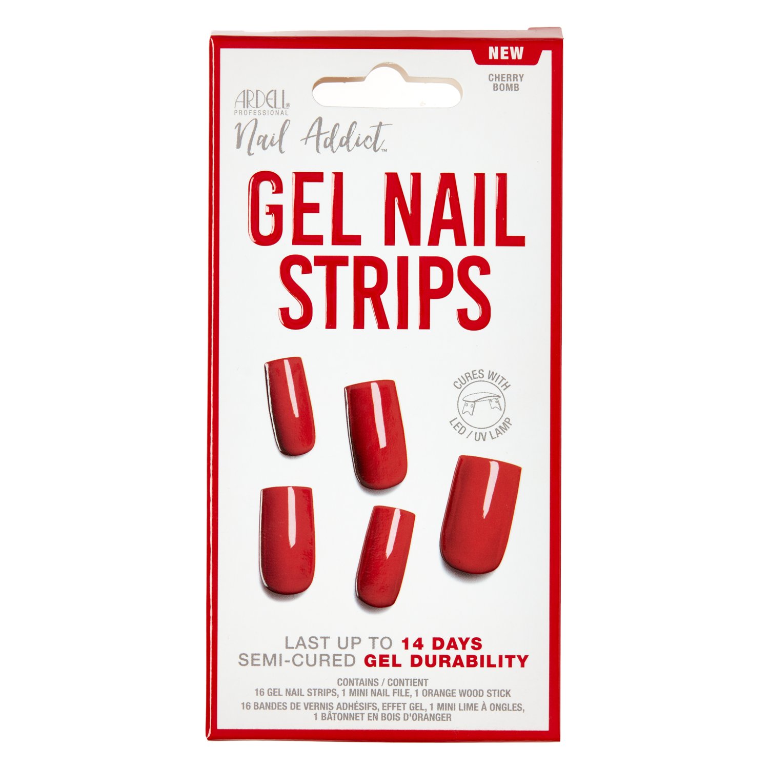 Ardell Nail Addict - Gel Nail Strips Cherry Bomb 1x