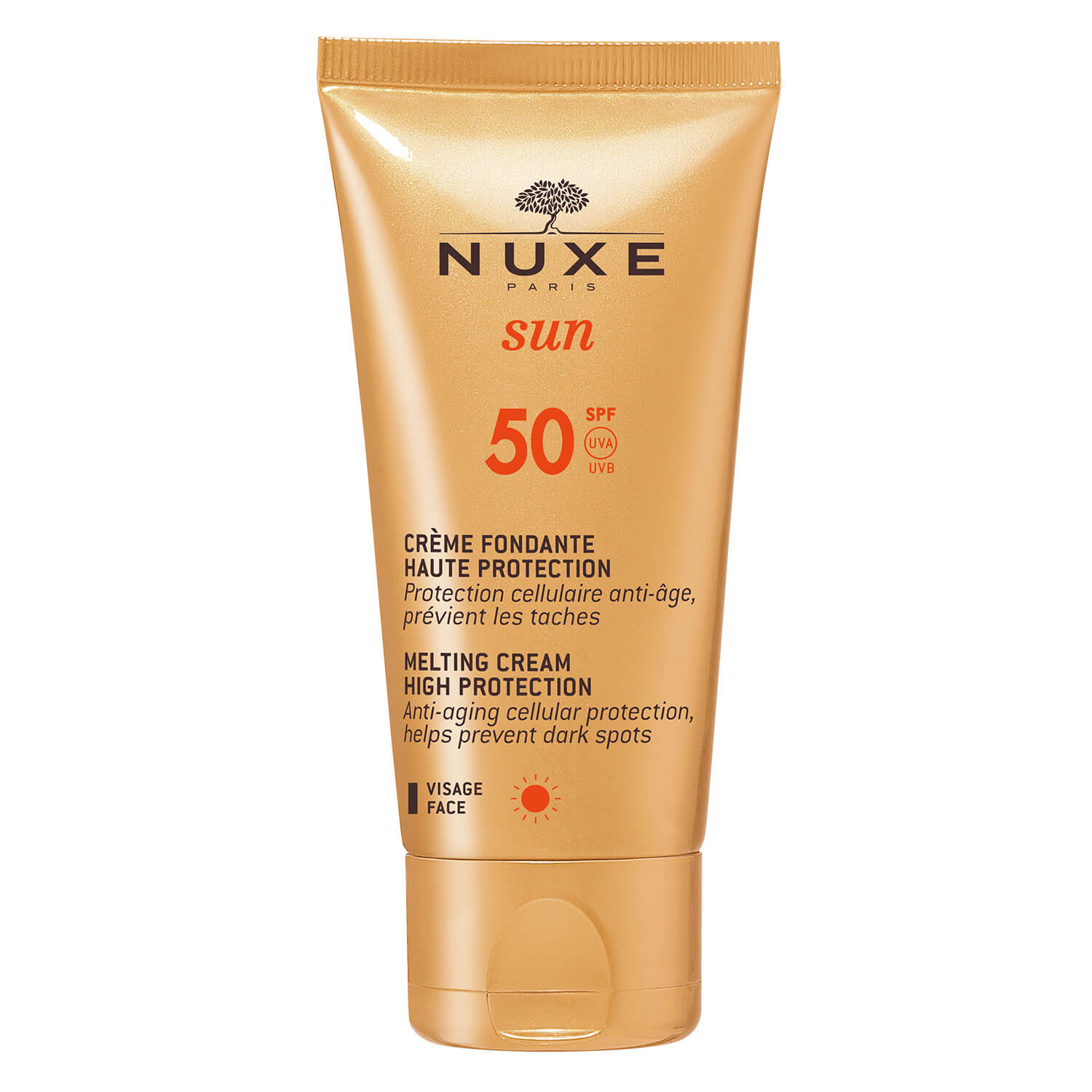 Nuxe Sun - Spf50+ La Crème Fondante Visage - Haute Protection 50ml
