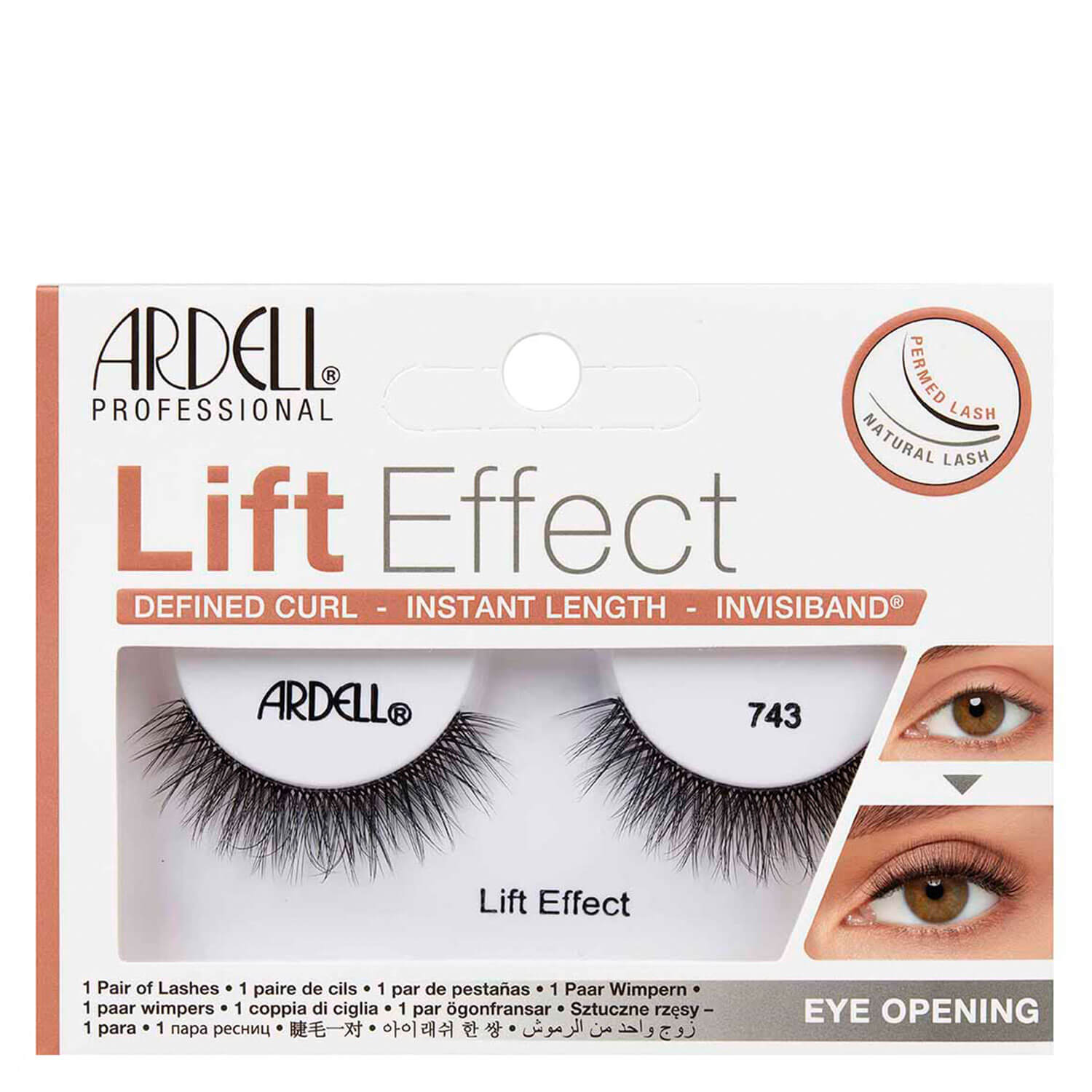 Ardell False Lashes - Lift Effect 743 1x