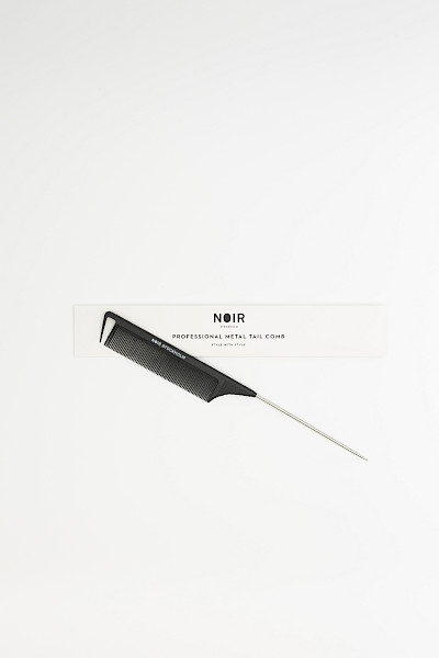 Noir Stockholm - Professional Metal Tail Comb Black 1x