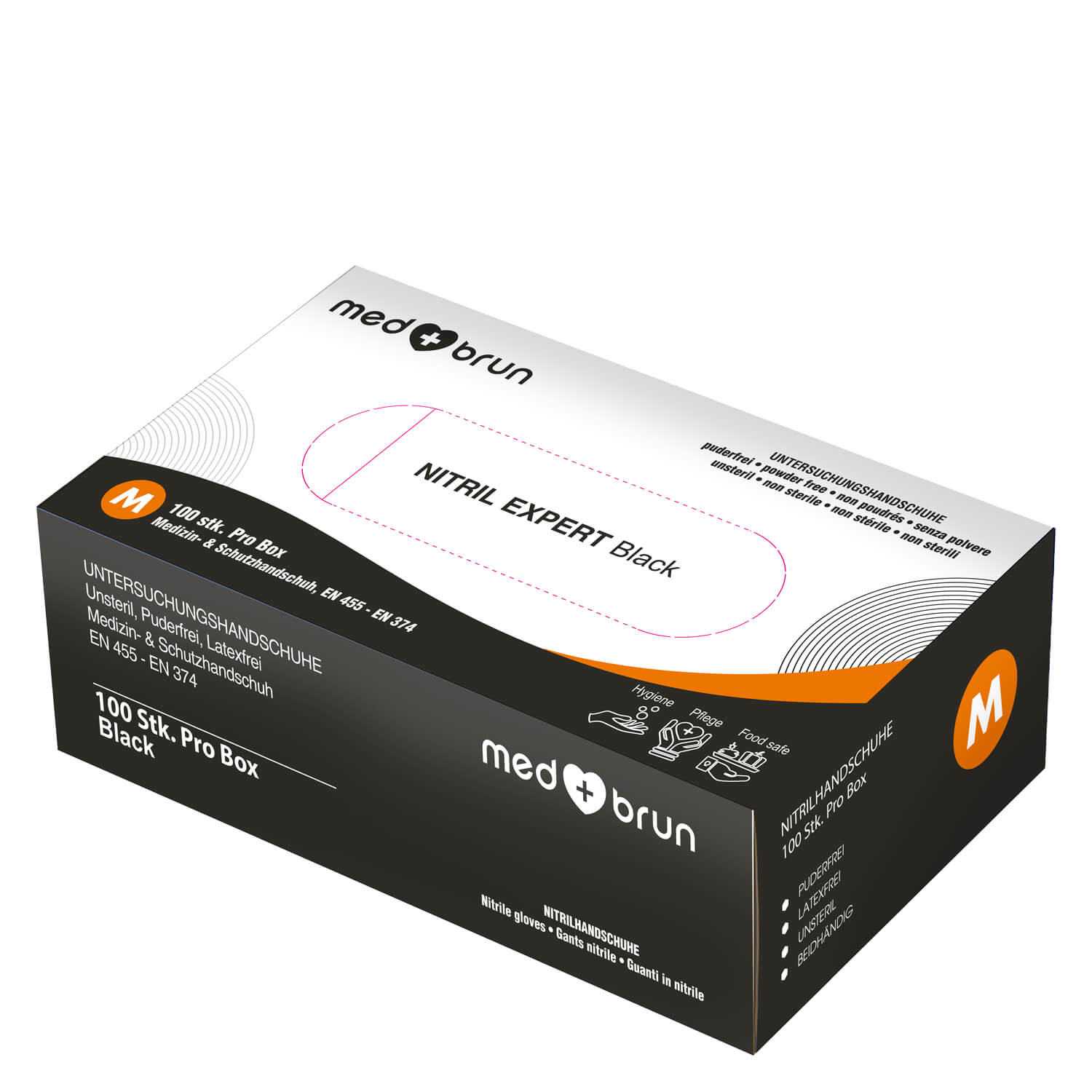 Medbrun - Nitril Handschuhe Expert Black M
