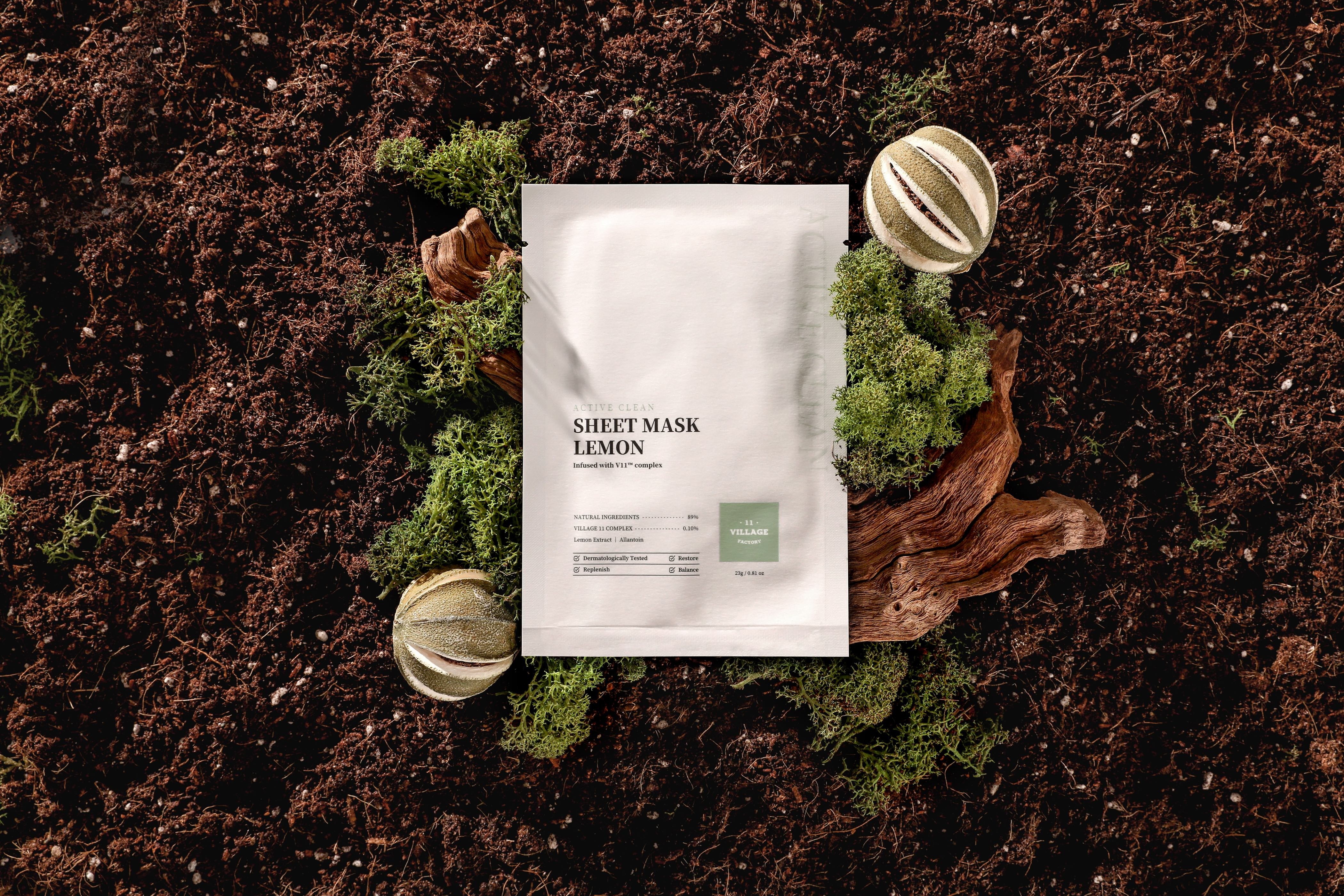 11 Village Factory Active Clean – Sheet Mask Lemon 23g