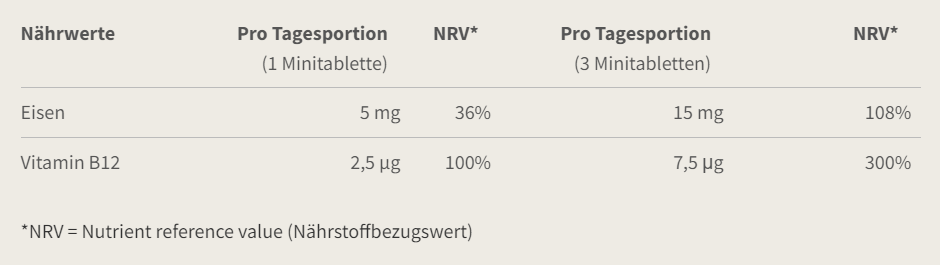 Burgerstein - Eisen vegan mini tablettes