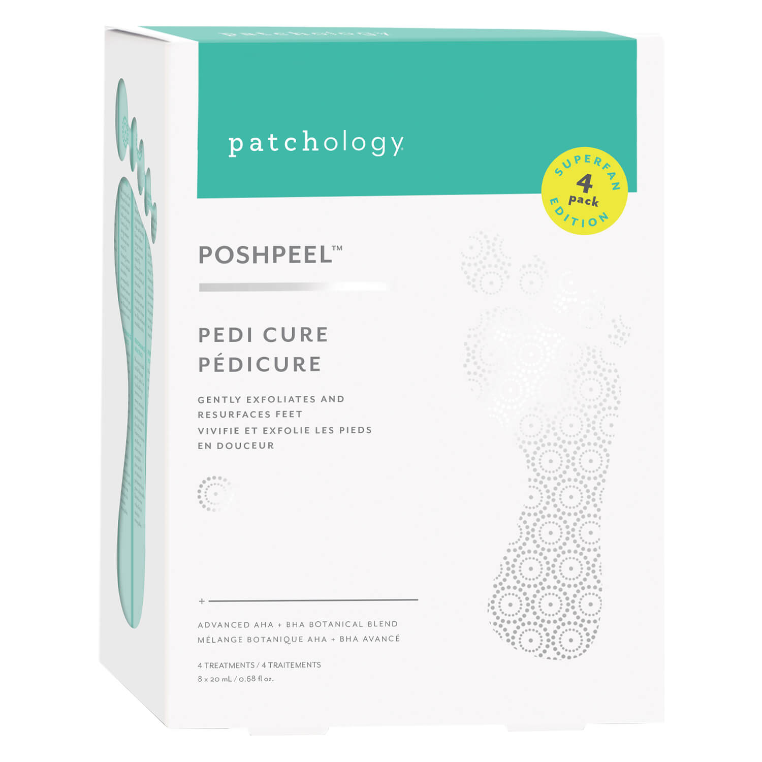 Patchology Poshpeel Pedi Cure Pack 4x