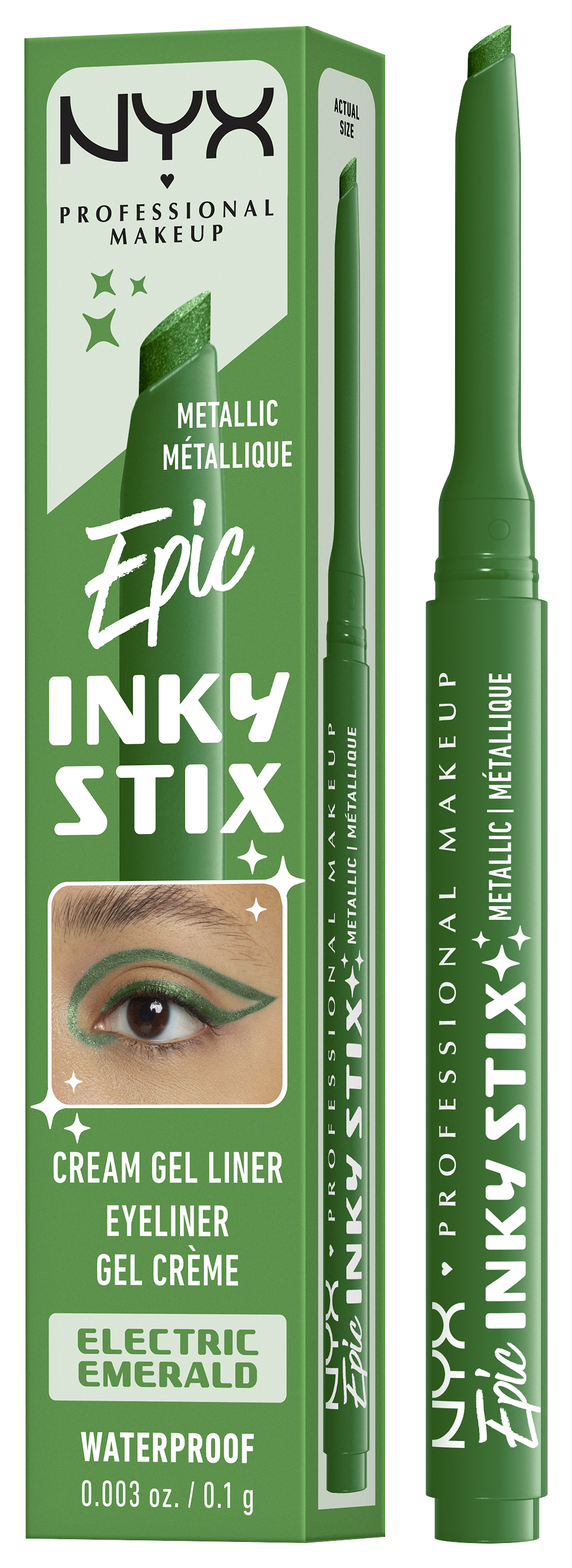 Nyx Professional Makeup Nyx Liner - Epic Inky Stix Cream Gel Eyeliner Waterproof Electirc 0,1g