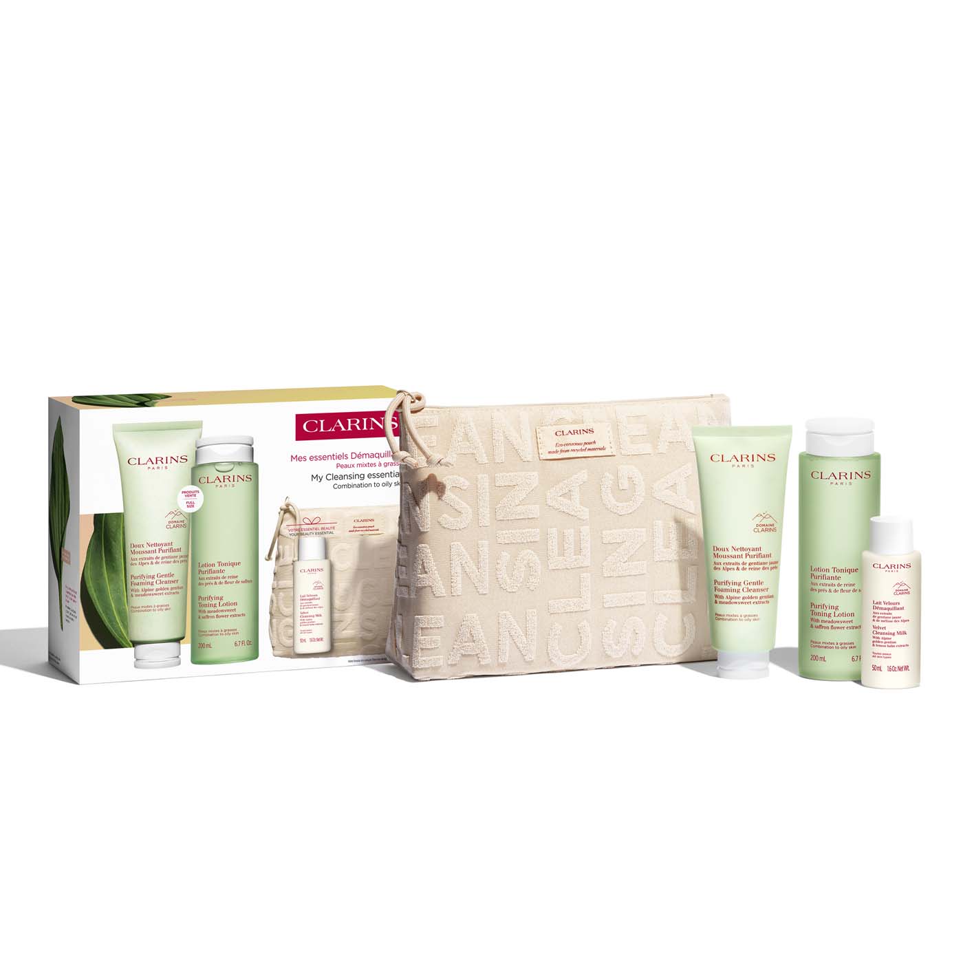 Clarins Specials – Set Essentials Für Misch- Bis Fettige Haut 375ml