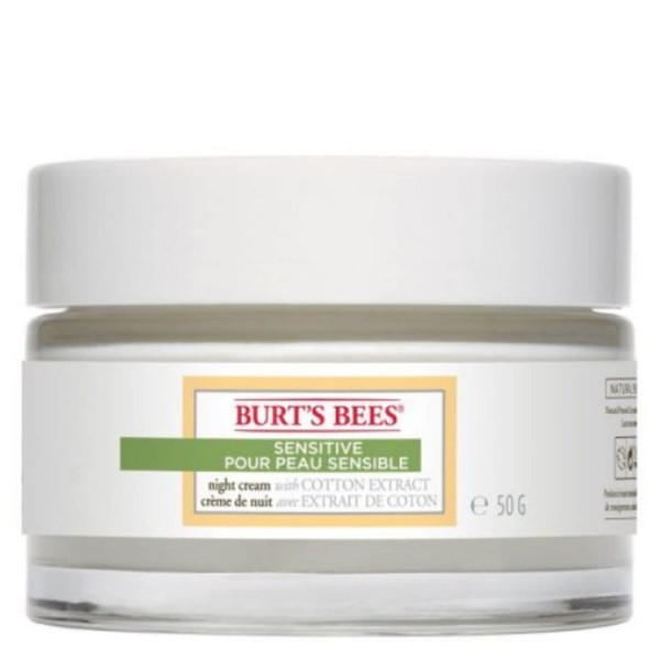 Image of Burts Bees - Sensitive Night Cream Cotton Extract