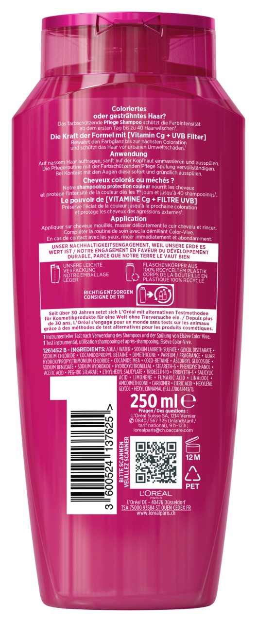 Elseve Haircare - Color Glanz 2in1 Farbschutz Pflege Shampoo & Spülung