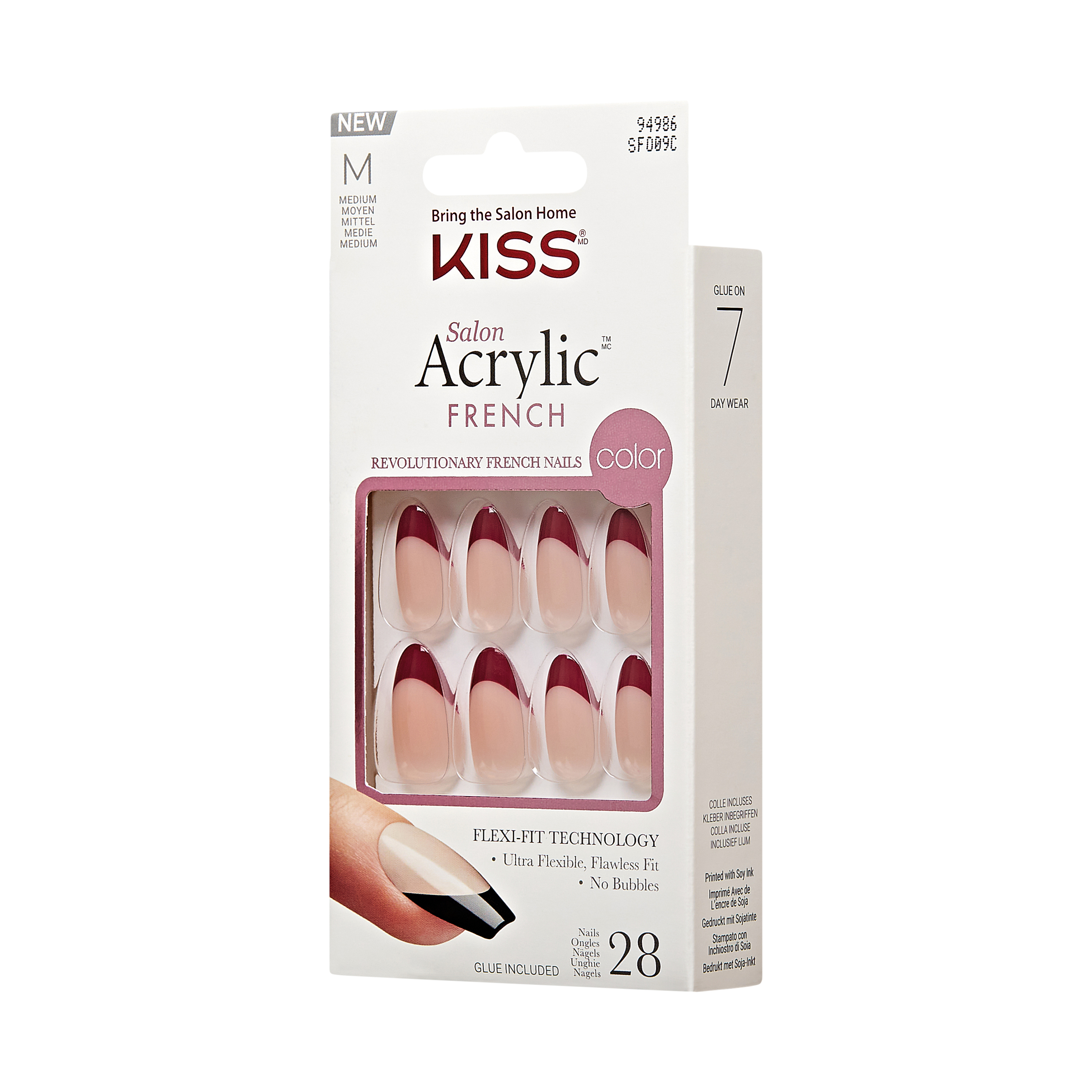 Kiss Nails - Salon Acrylic French Color - Catchy 1x