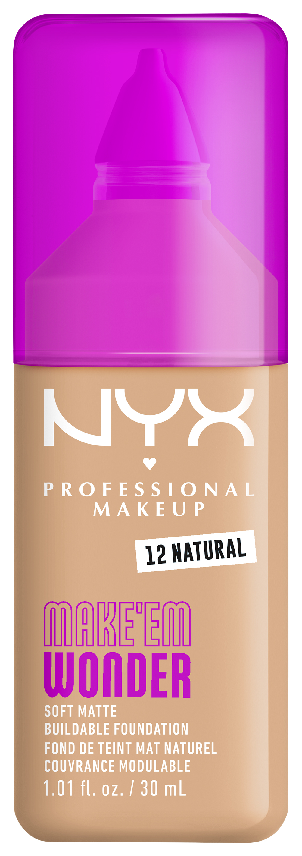 Nyx Professional Makeup Make 'em Wonder - Foundation 12 Natural 30ml