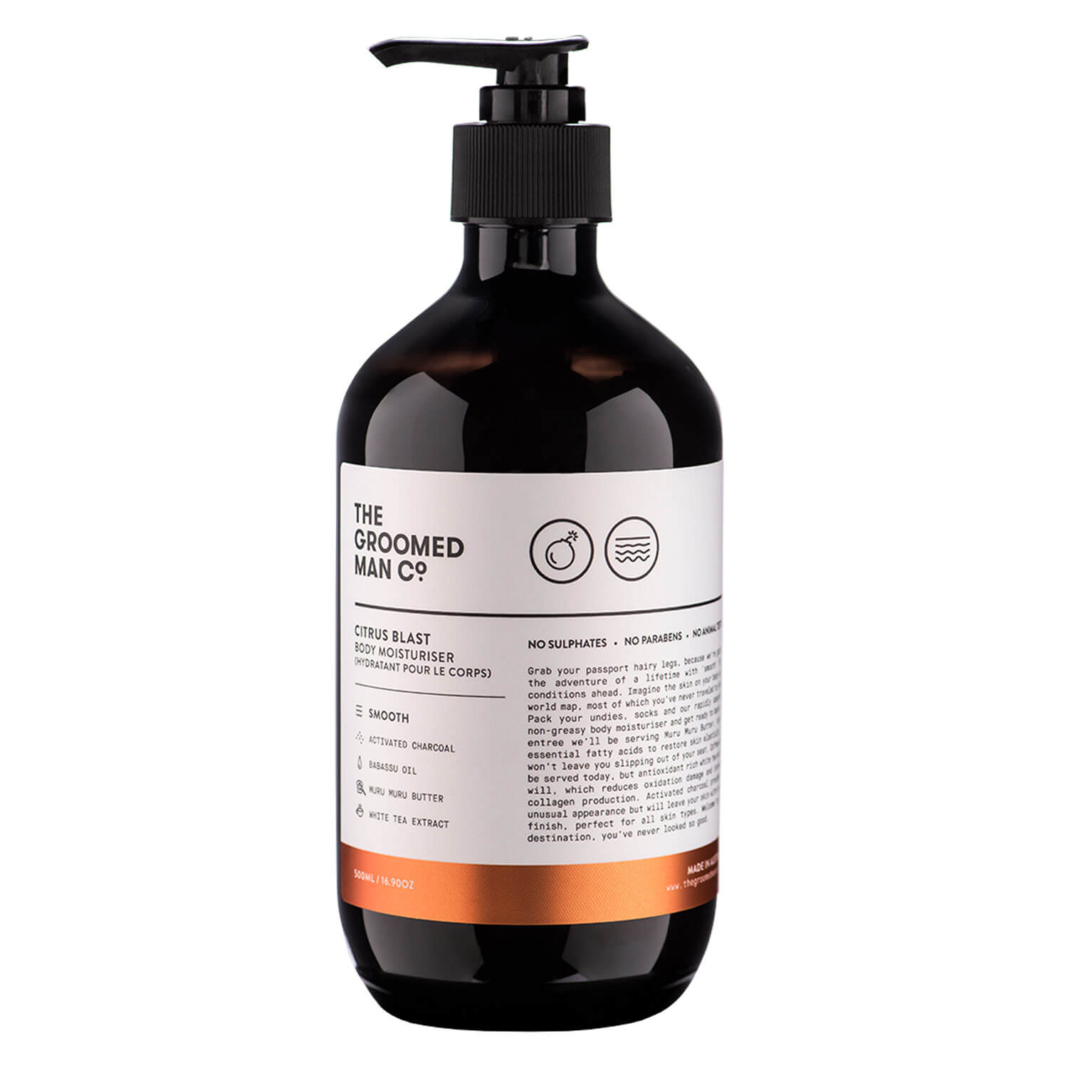The Groomed Man Co. - Citrus Blast Body Moisturiser 500ml