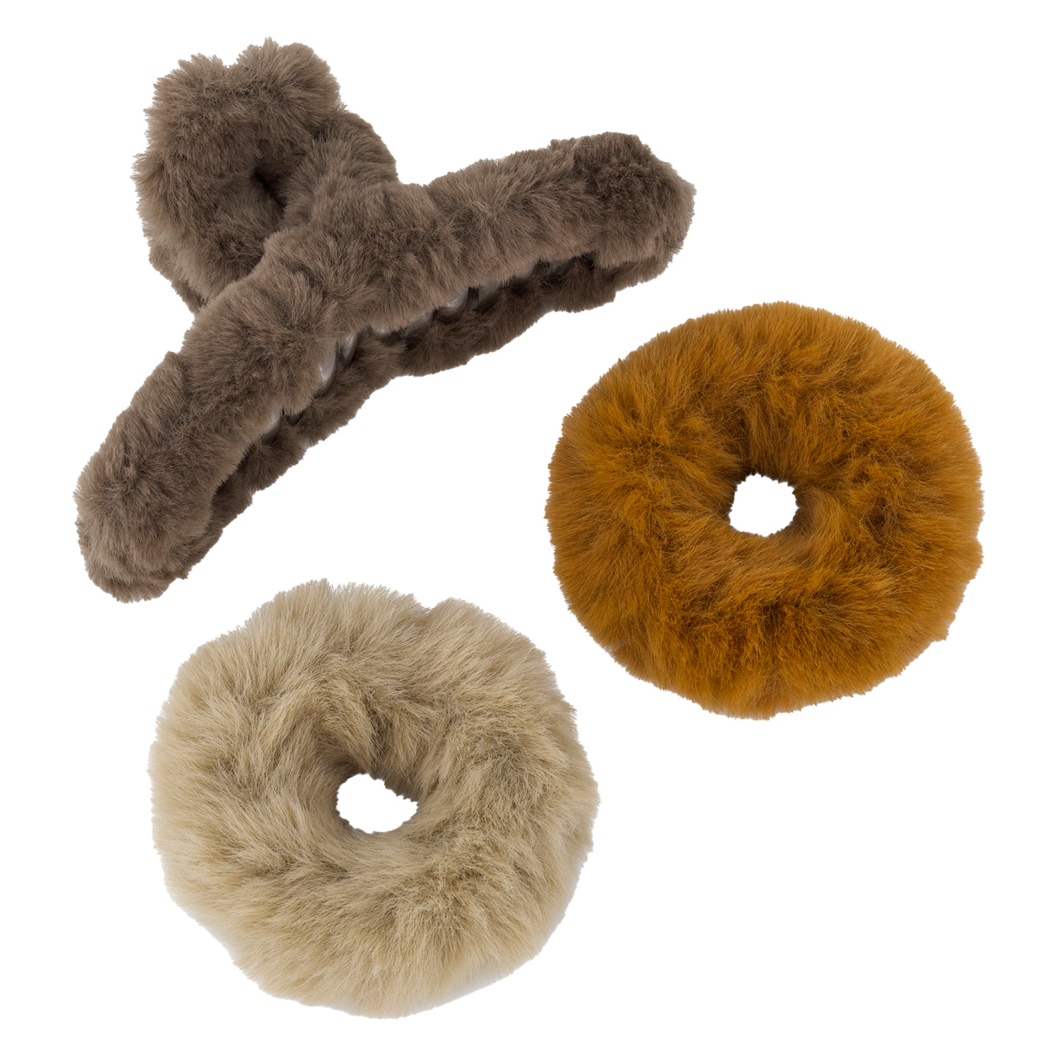 Trisa Hair - Fake Fur Kit, Brown Beige & Cocgnac