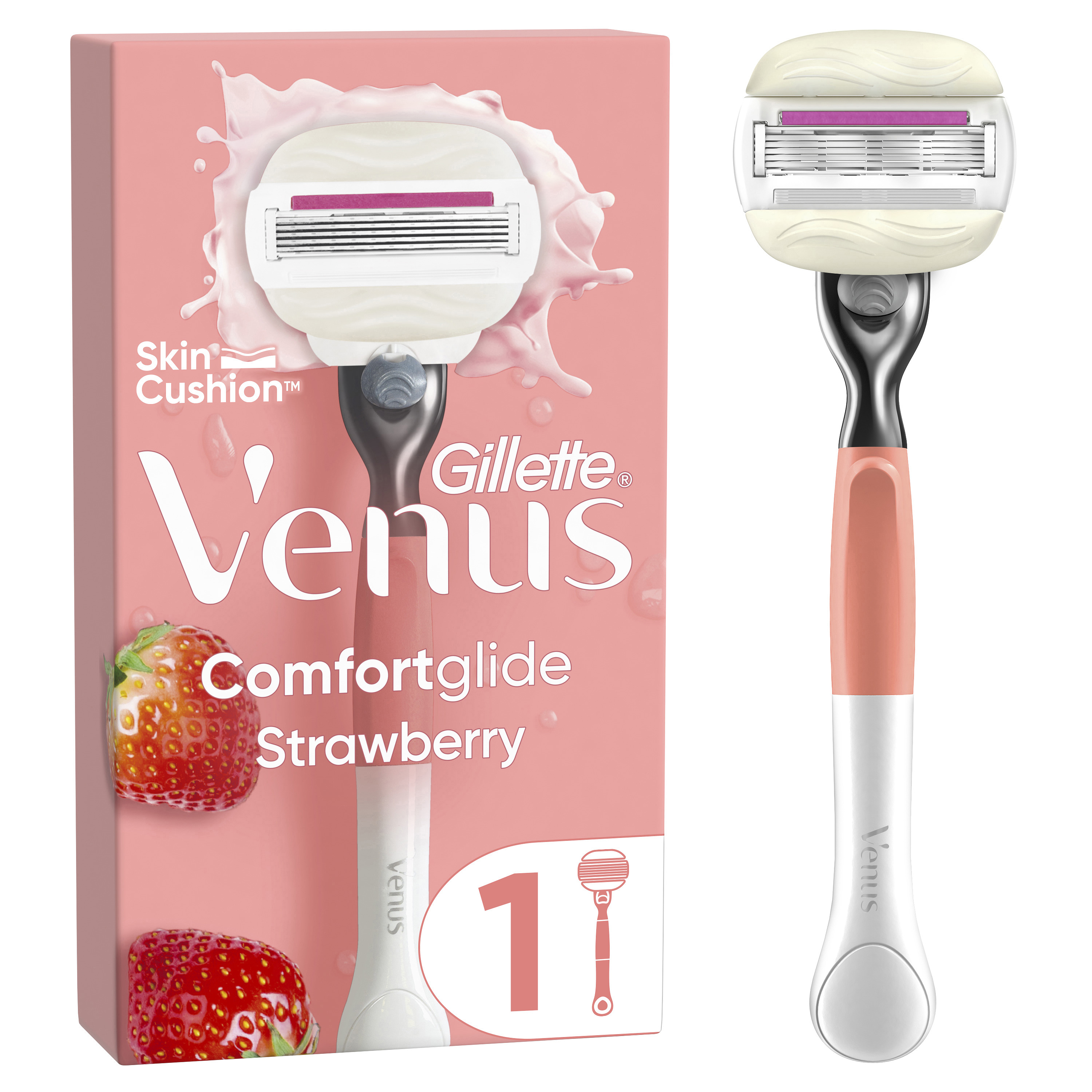 Gillette Venus Gillette – Venus Comfortglide Strawberry Edition Rasierapparat Mit 1 Klinge 1stk