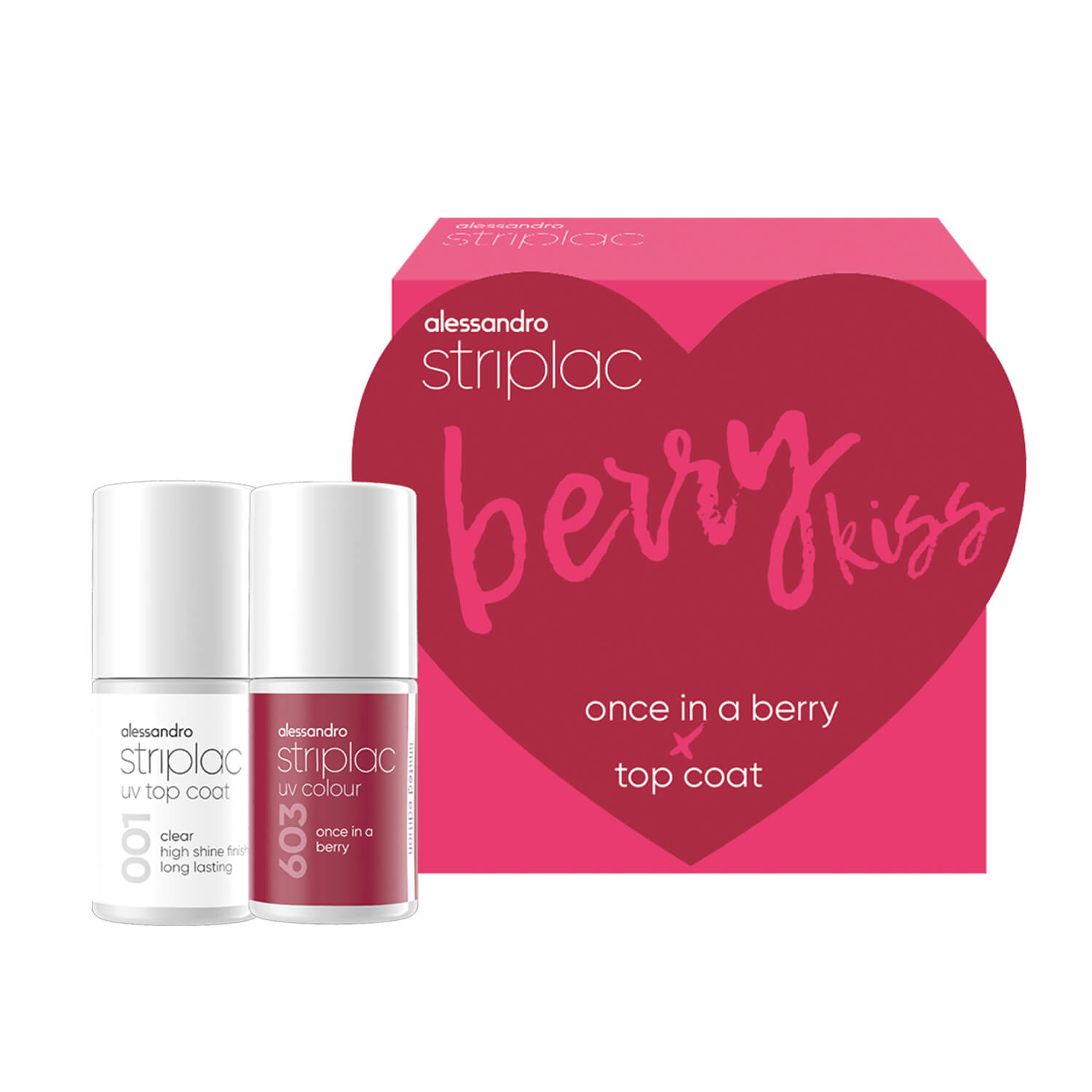 Alessandro Kiss Me Collection - Striplac Uv Set Berry Kiss 1x