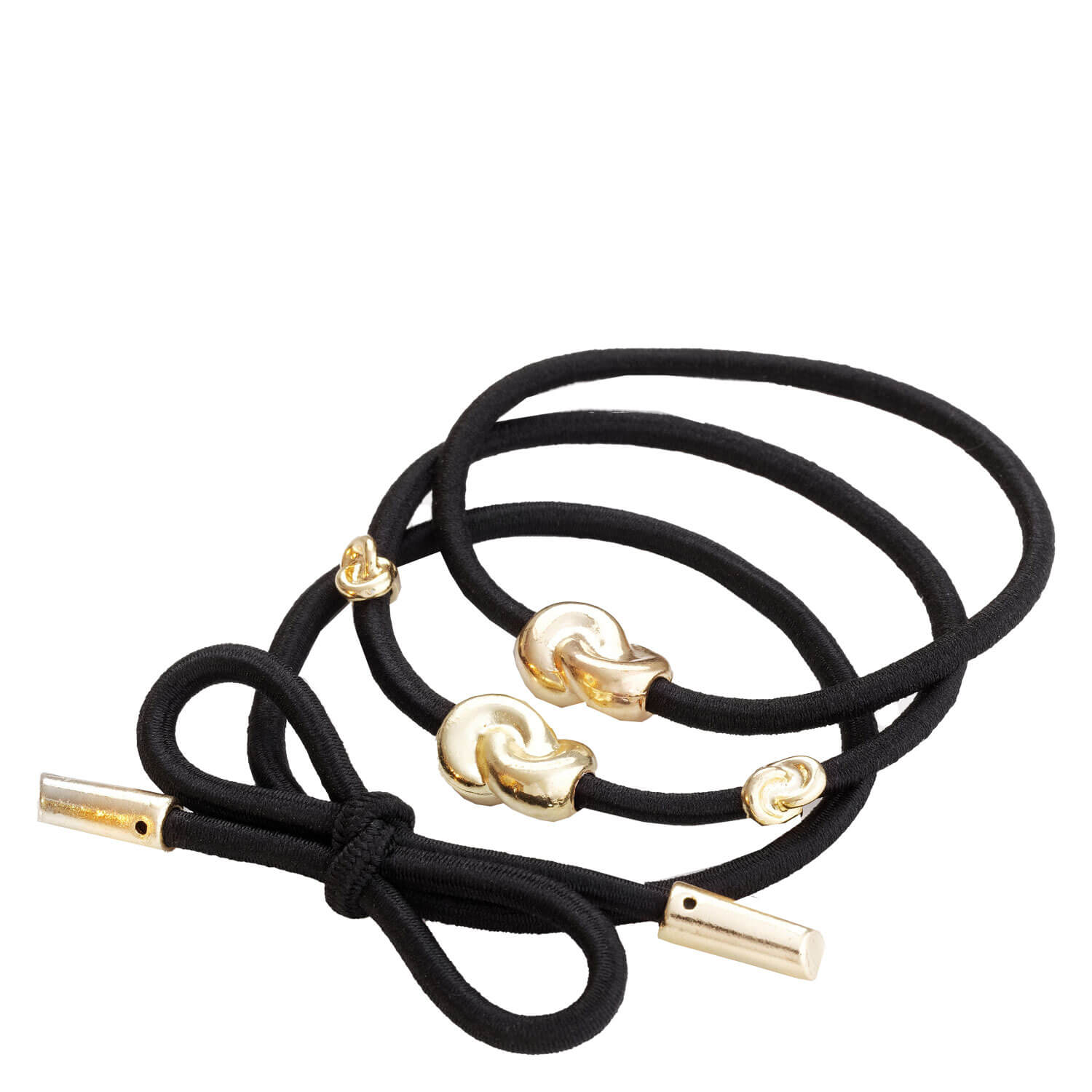 Corinne World – Hair Tie Metal Details Black 3x