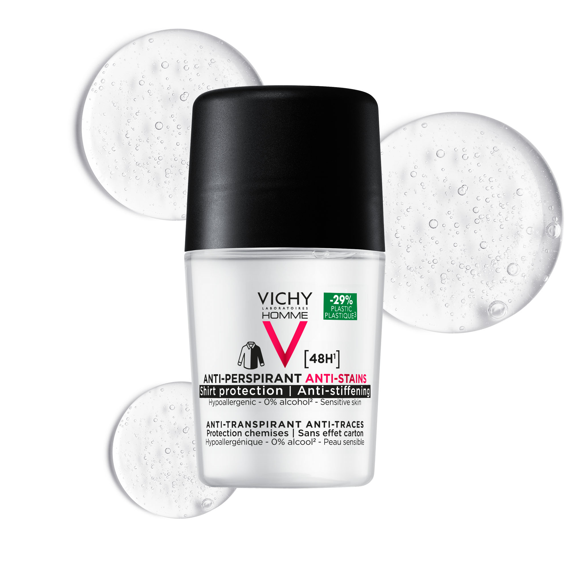 Vichy Homme - Deodorant Anti-flecken 48h Roll-on