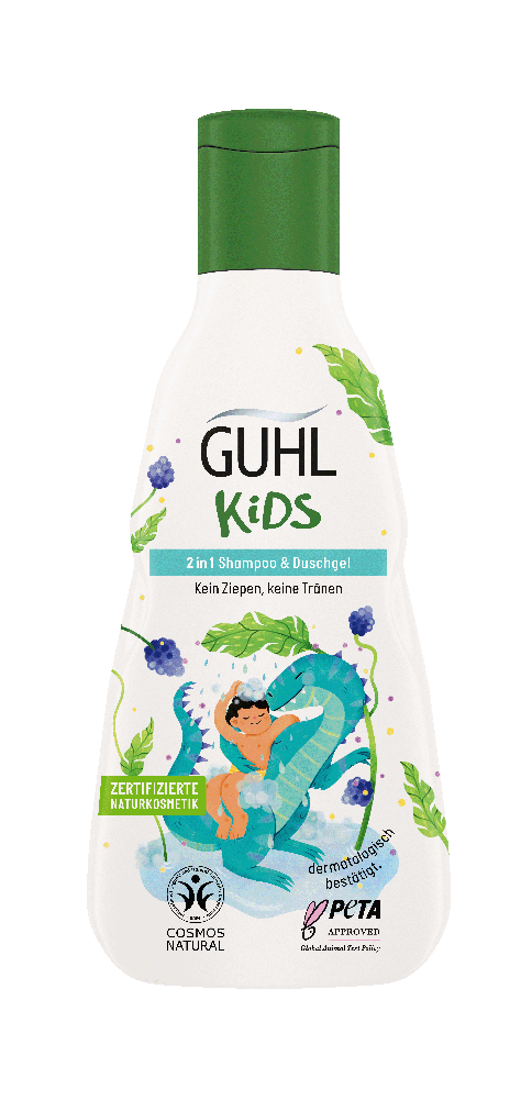 Guhl - Kids 2in1 Shampoo, Duschgel Brombeerextrakt