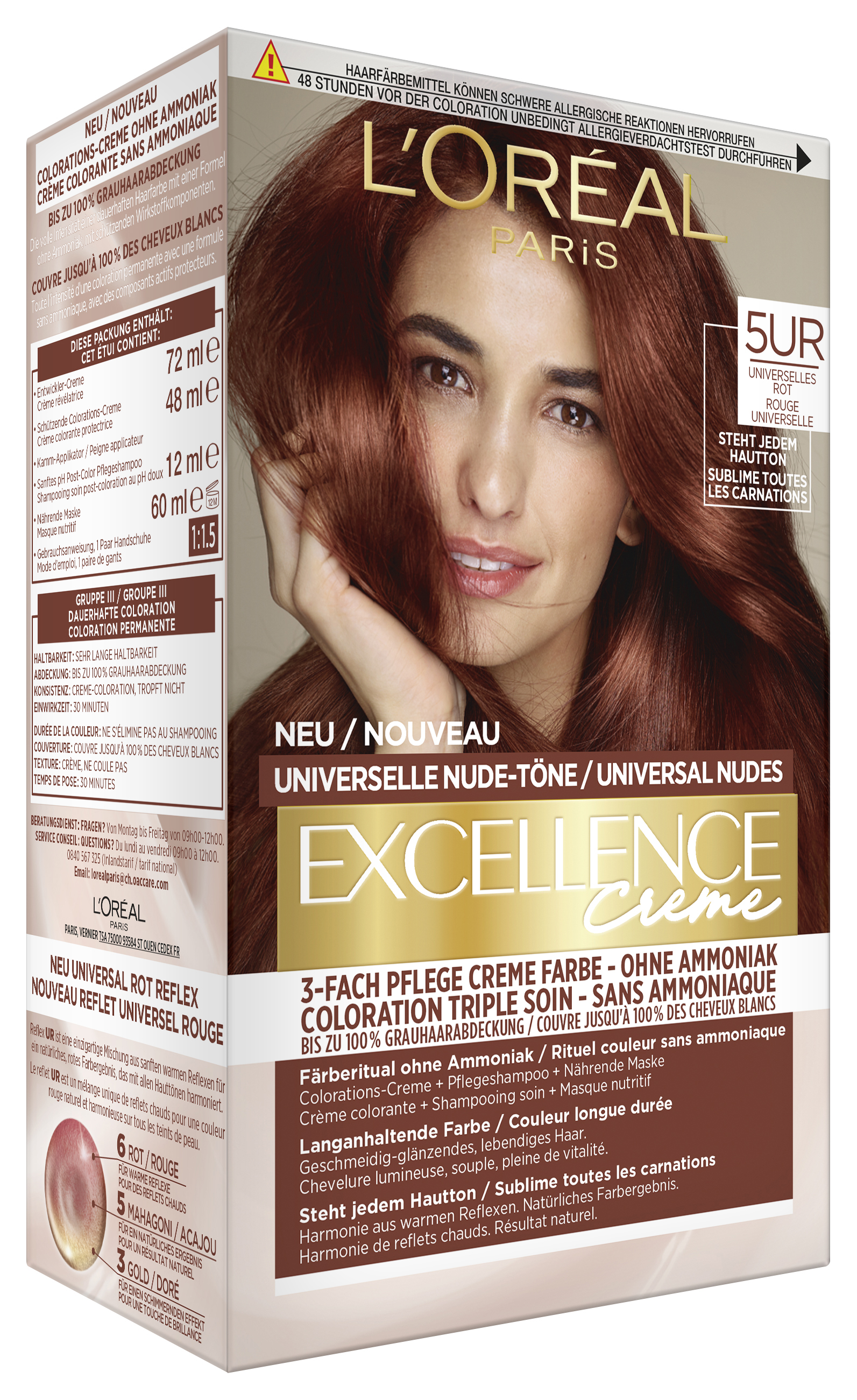 L’oréal Paris L’oréal Excellence Color – Excellence Universale Nude-Töne 5ur Universelles Rot 1stk
