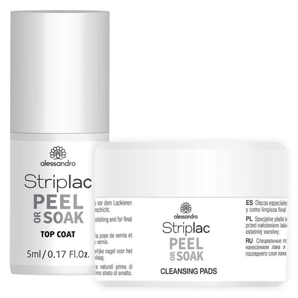 Image of Striplac Peel or Soak - Top Coat + Cleansing Pads Special