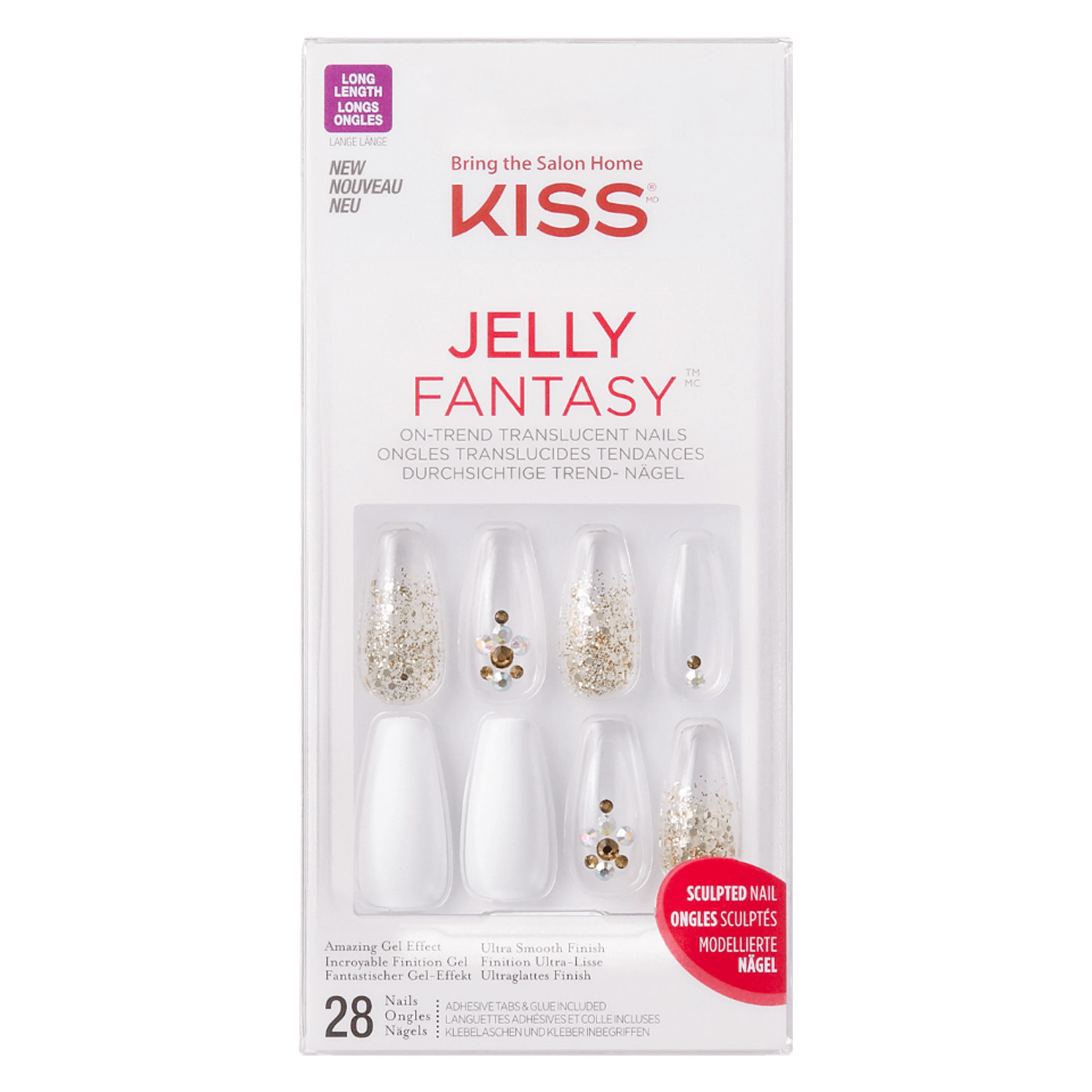 Kiss Nails – Jelly Fantasy Nails Jelly Pop 28x
