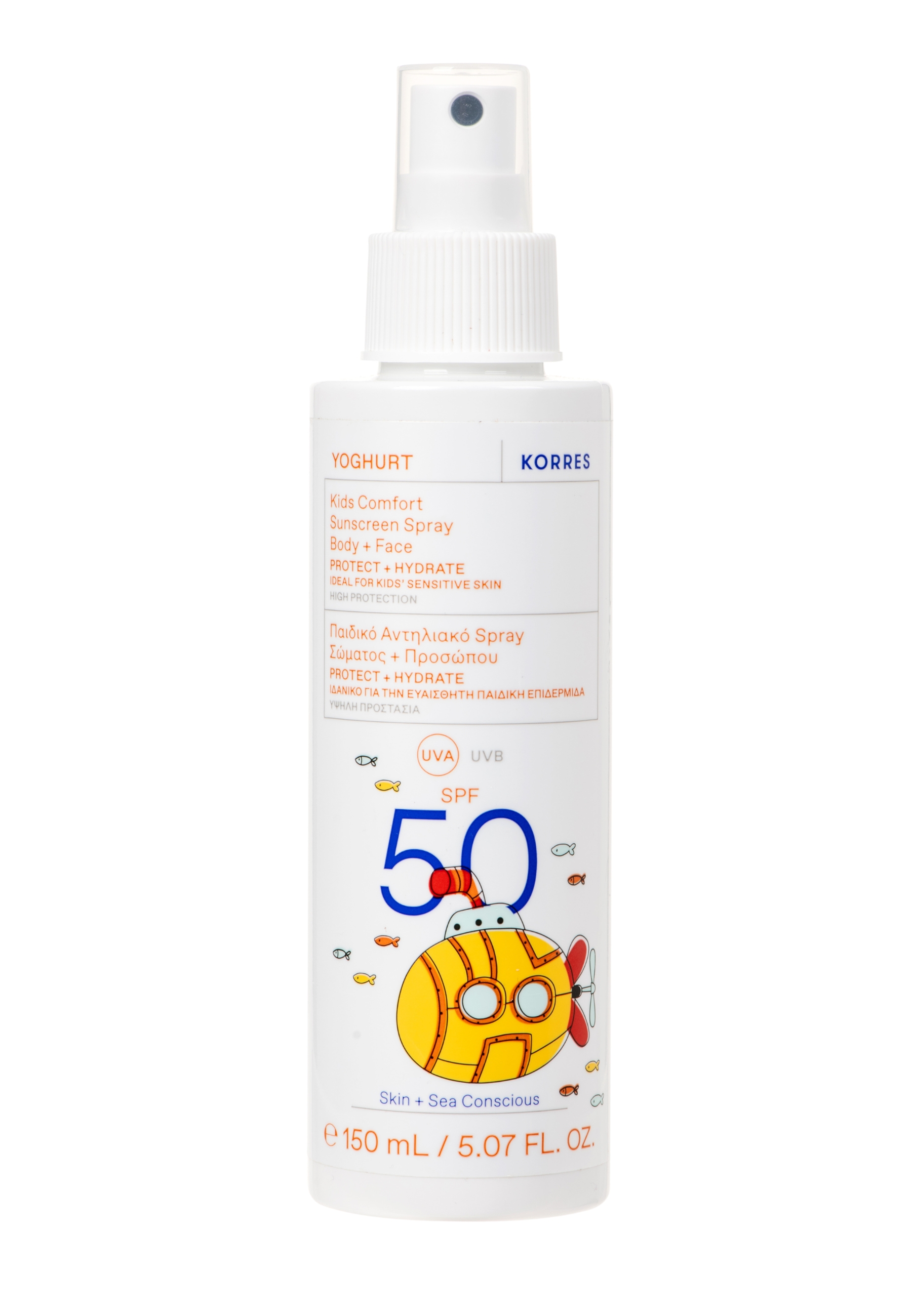 Korres Care – Yoghurt Komfort Sonnenschutzspray Für Kinder Für Gesicht & Körper Spf50 150ml