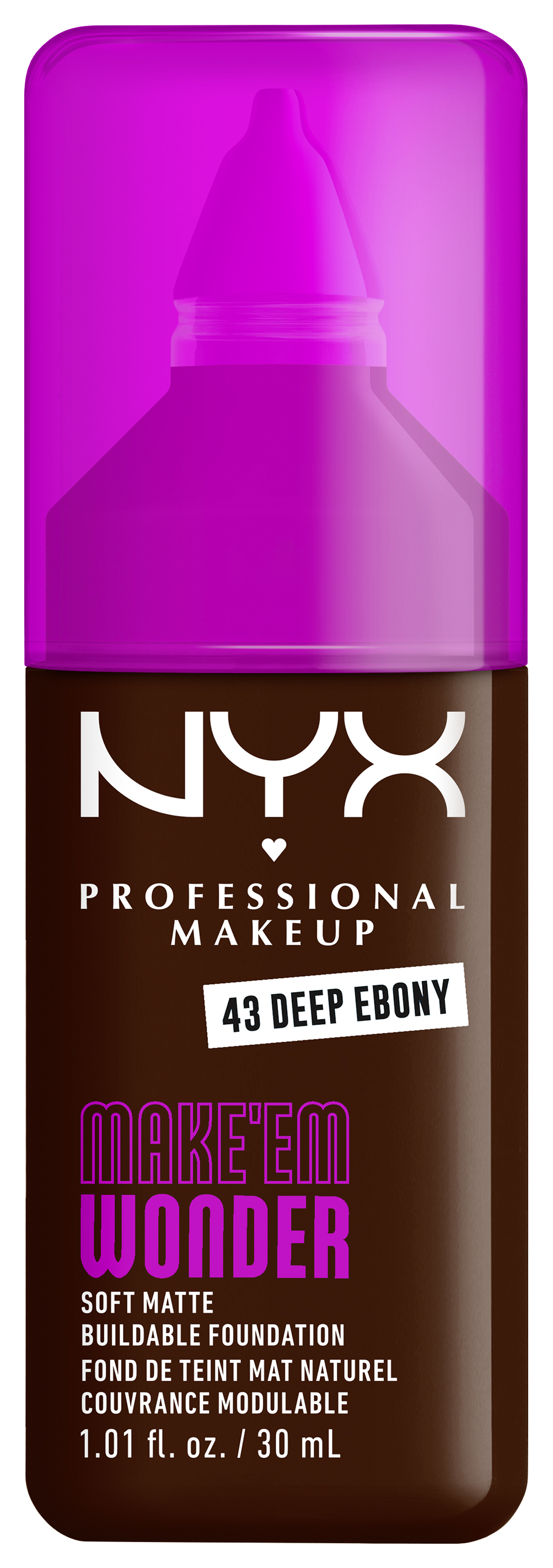 Nyx Professional Makeup Make 'em Wonder - Foundation 42 Deep Ebony 30ml