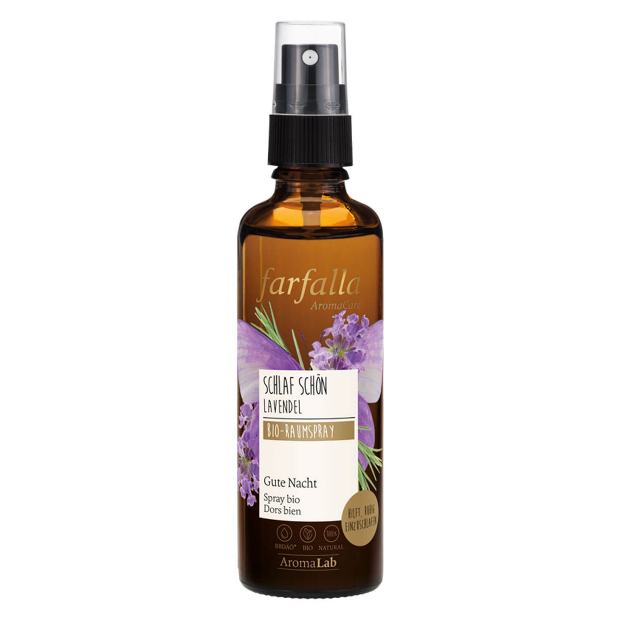 Farfalla Care - Schlaf schön - Lavendel Gute Nacht Bio-Raumspray