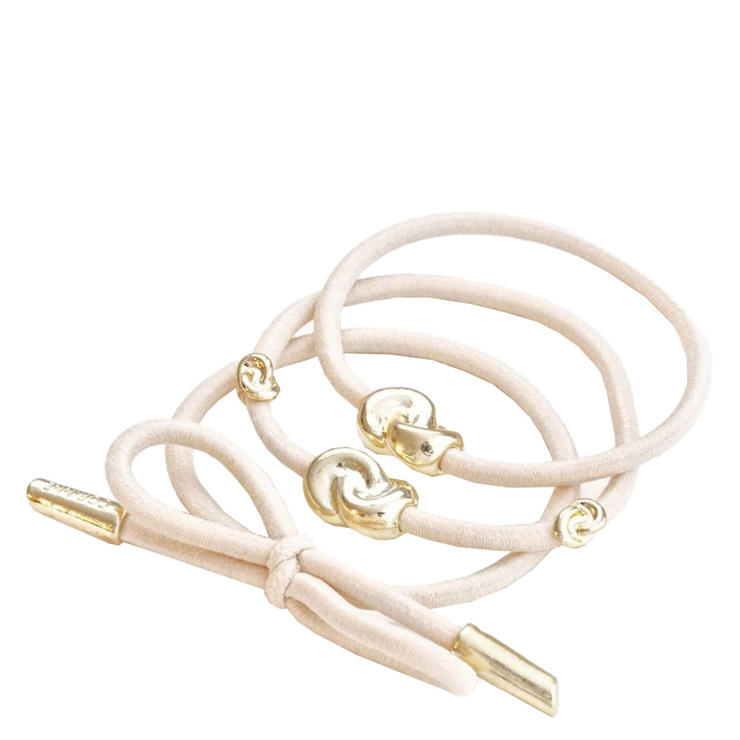 Corinne World – Hair Tie Metal Details Cream 3x